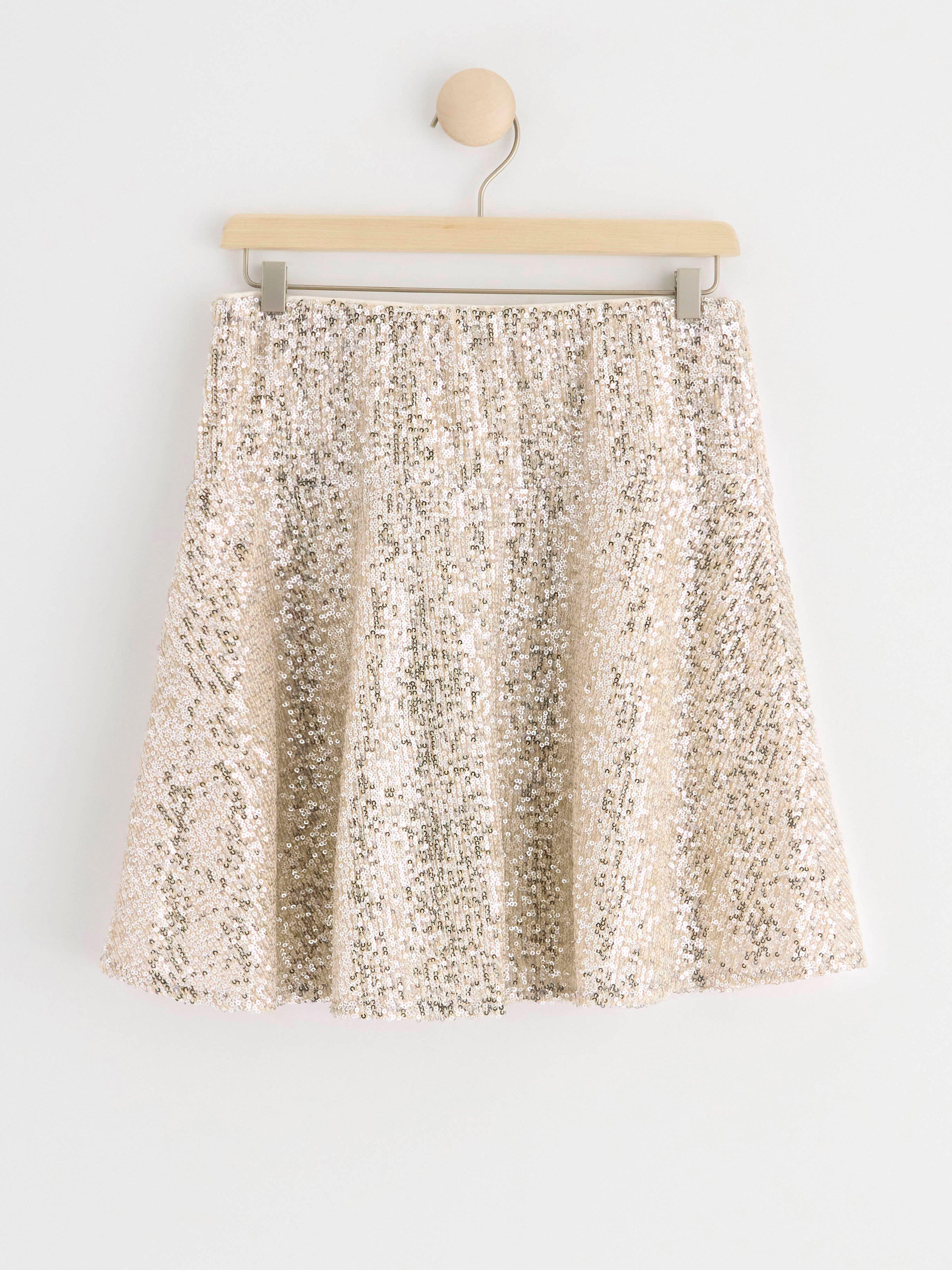 Sequin skirt Silver