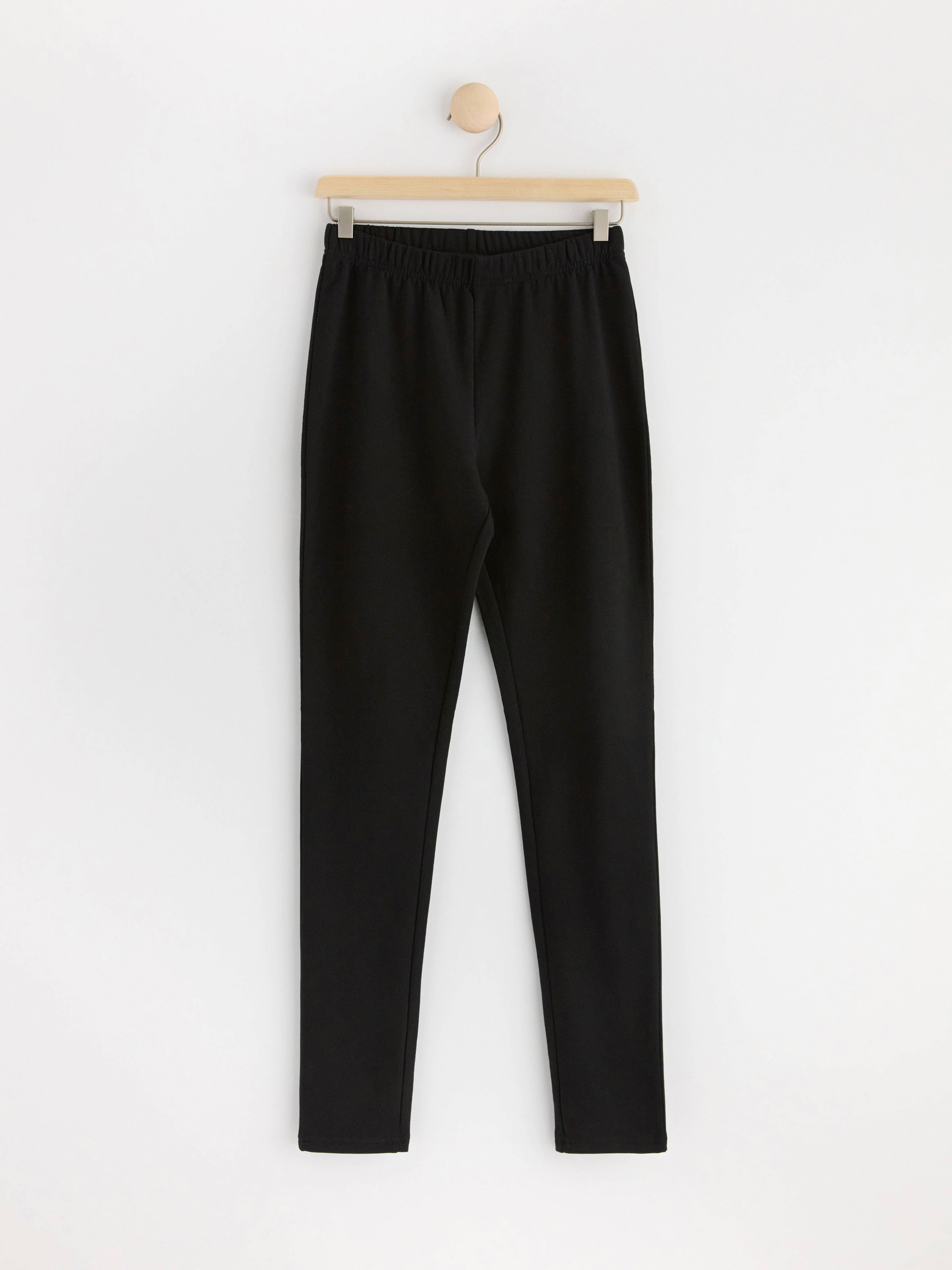 Leggings with brushed inside Black