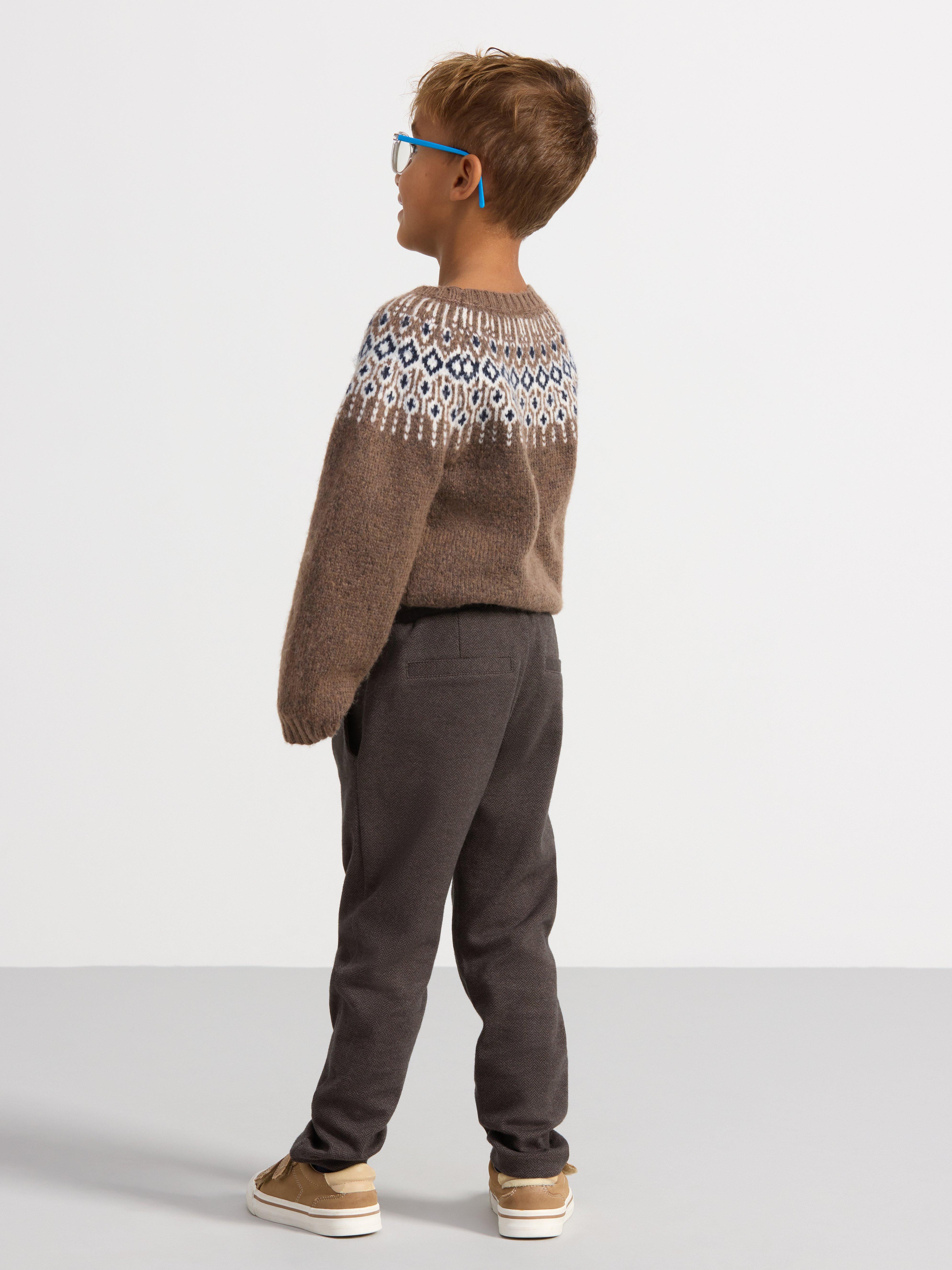 Trousers in jersey Brown