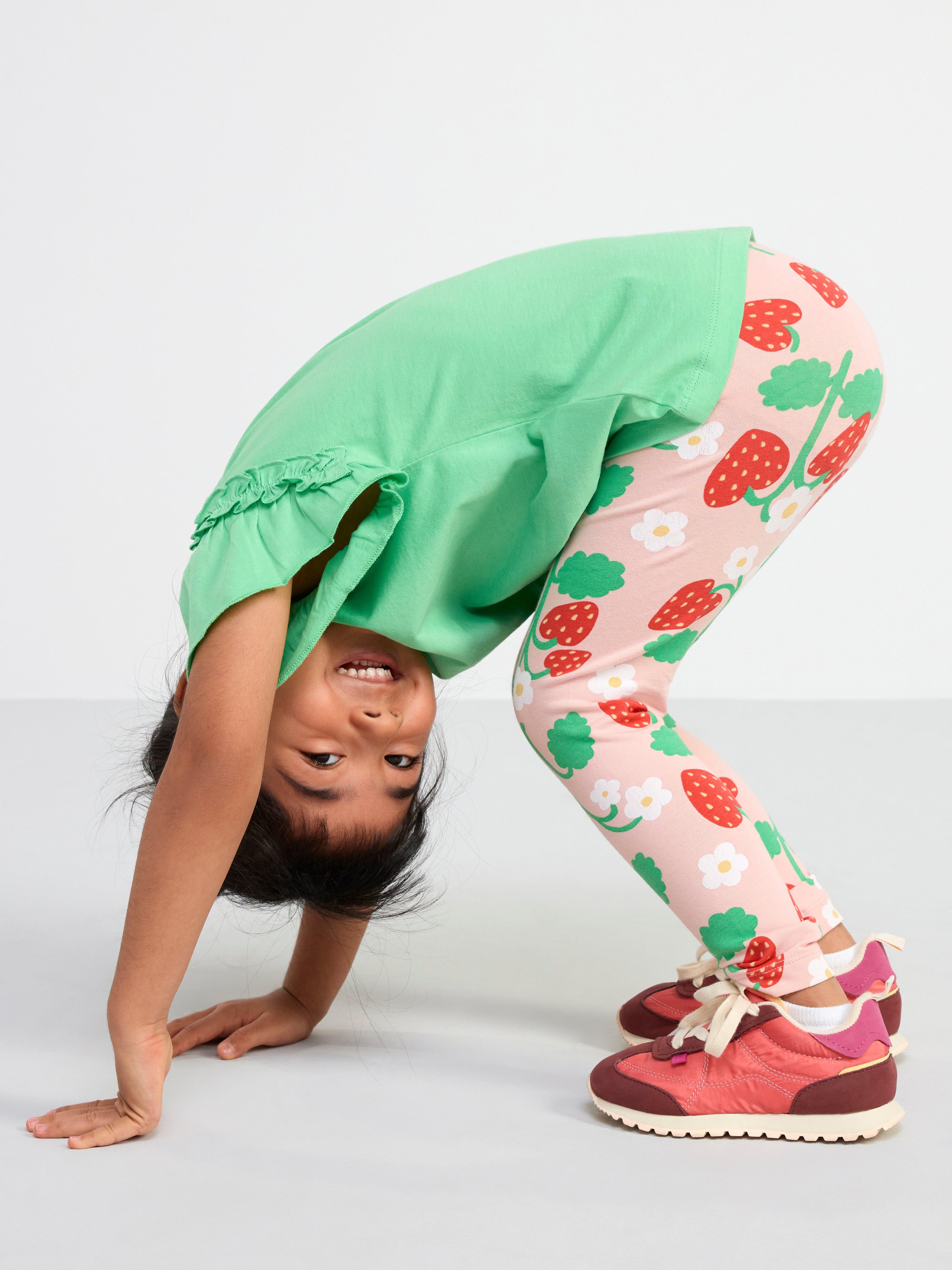 Short sleeve top with frills Green