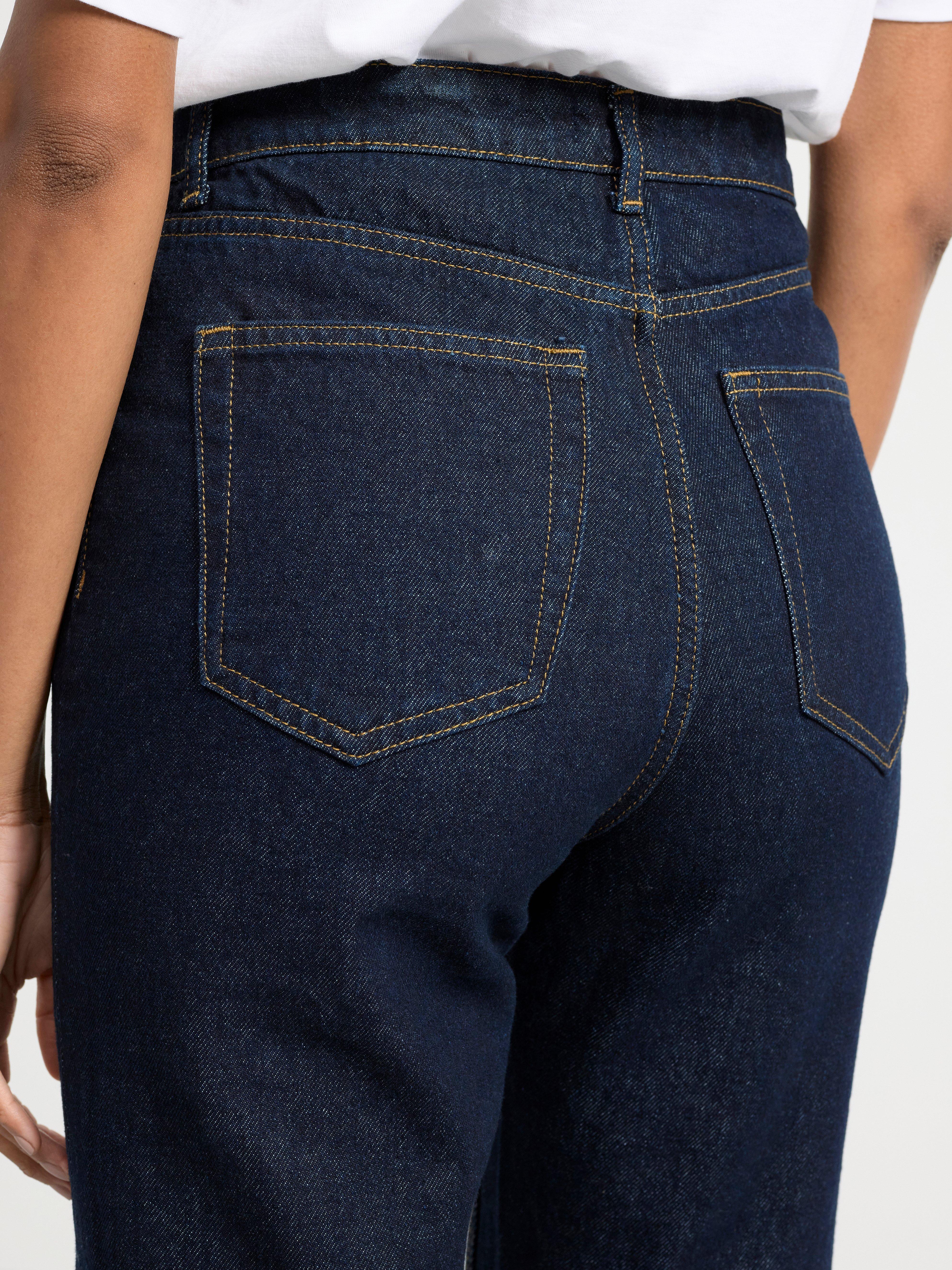 BETTY High waist straight jeans Dark denim