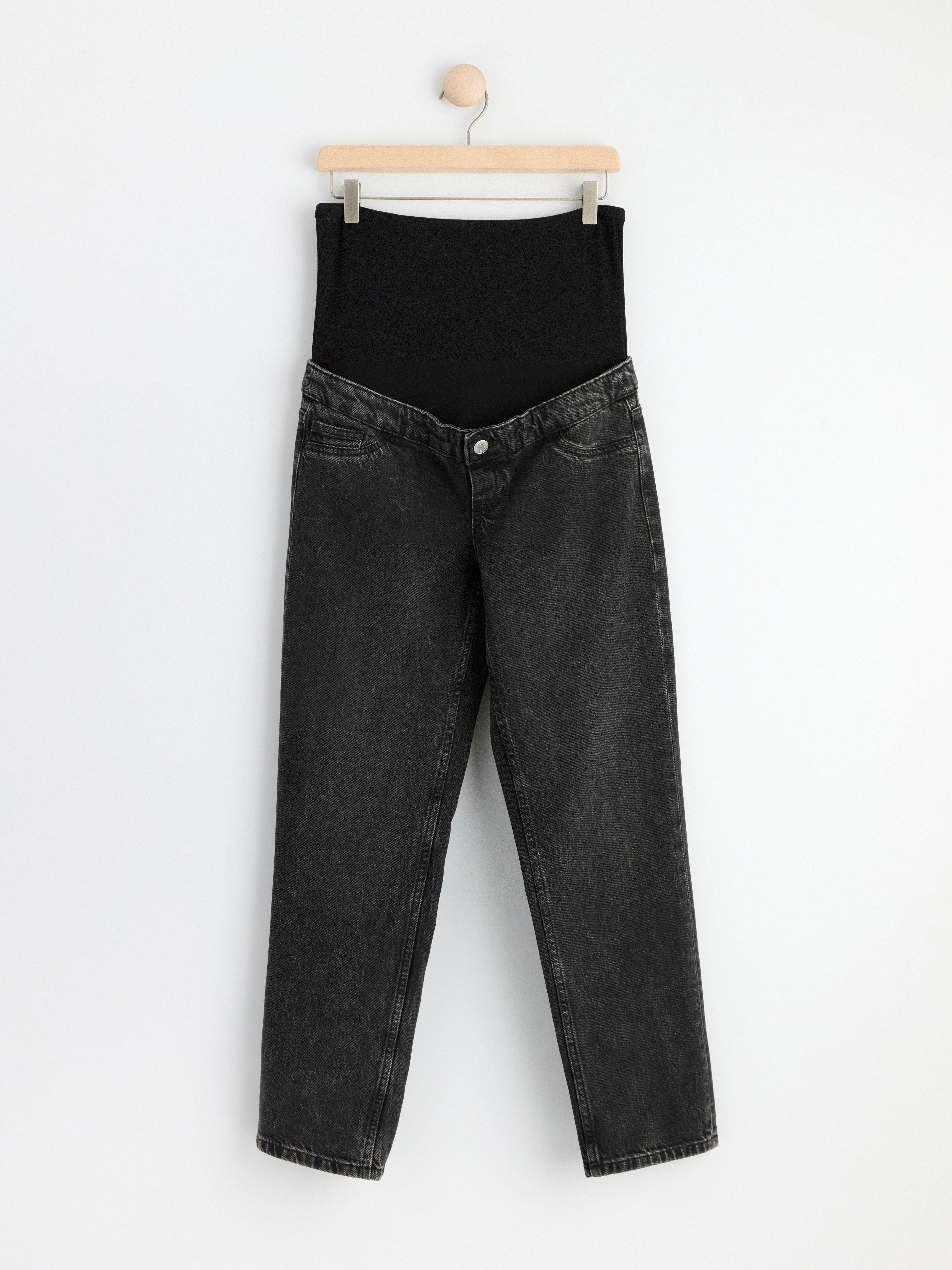 MOM Straight cropped jeans Black