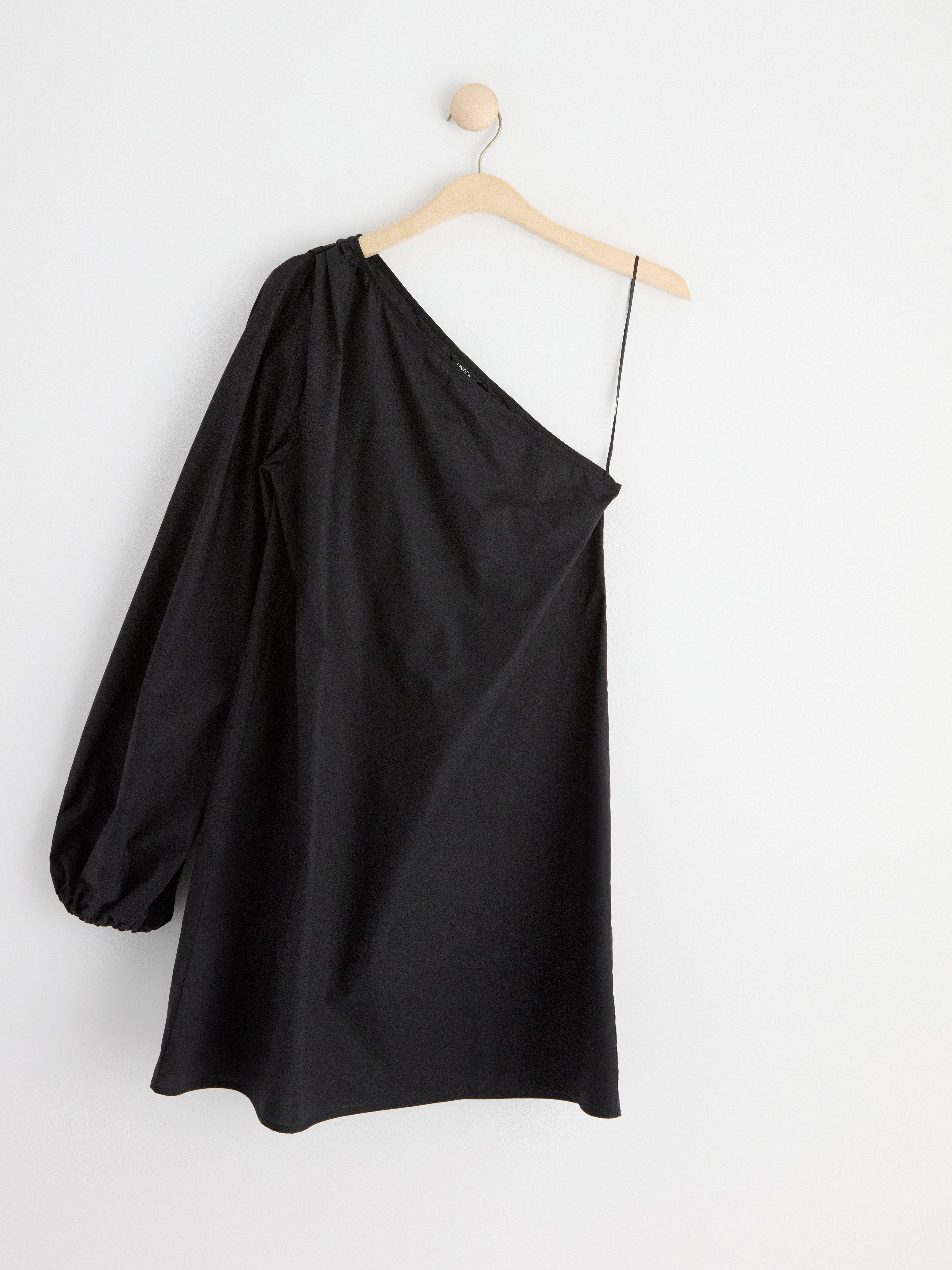 One-shoulder dress Black