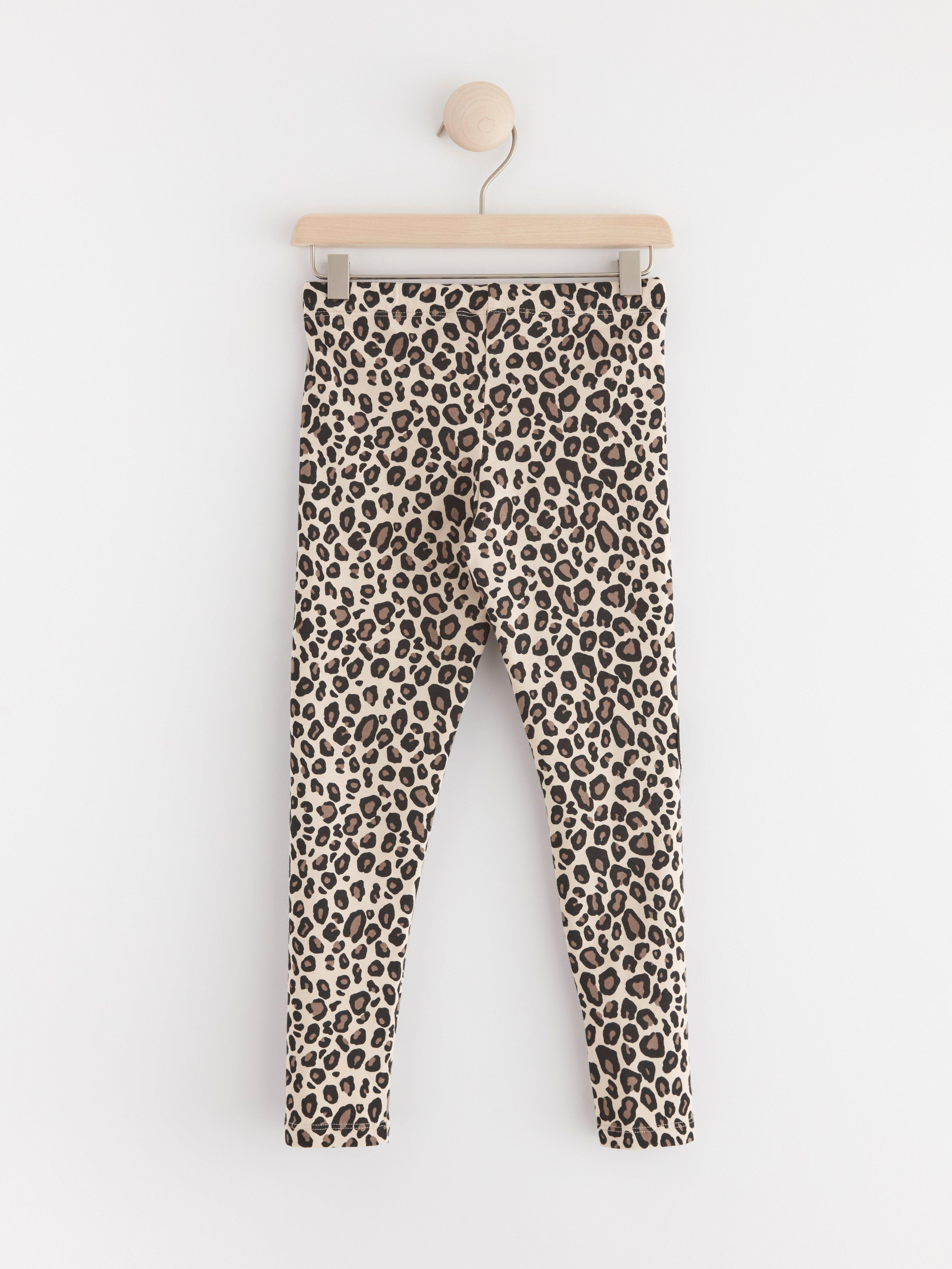 Leggings with leopard pattern Light Beige