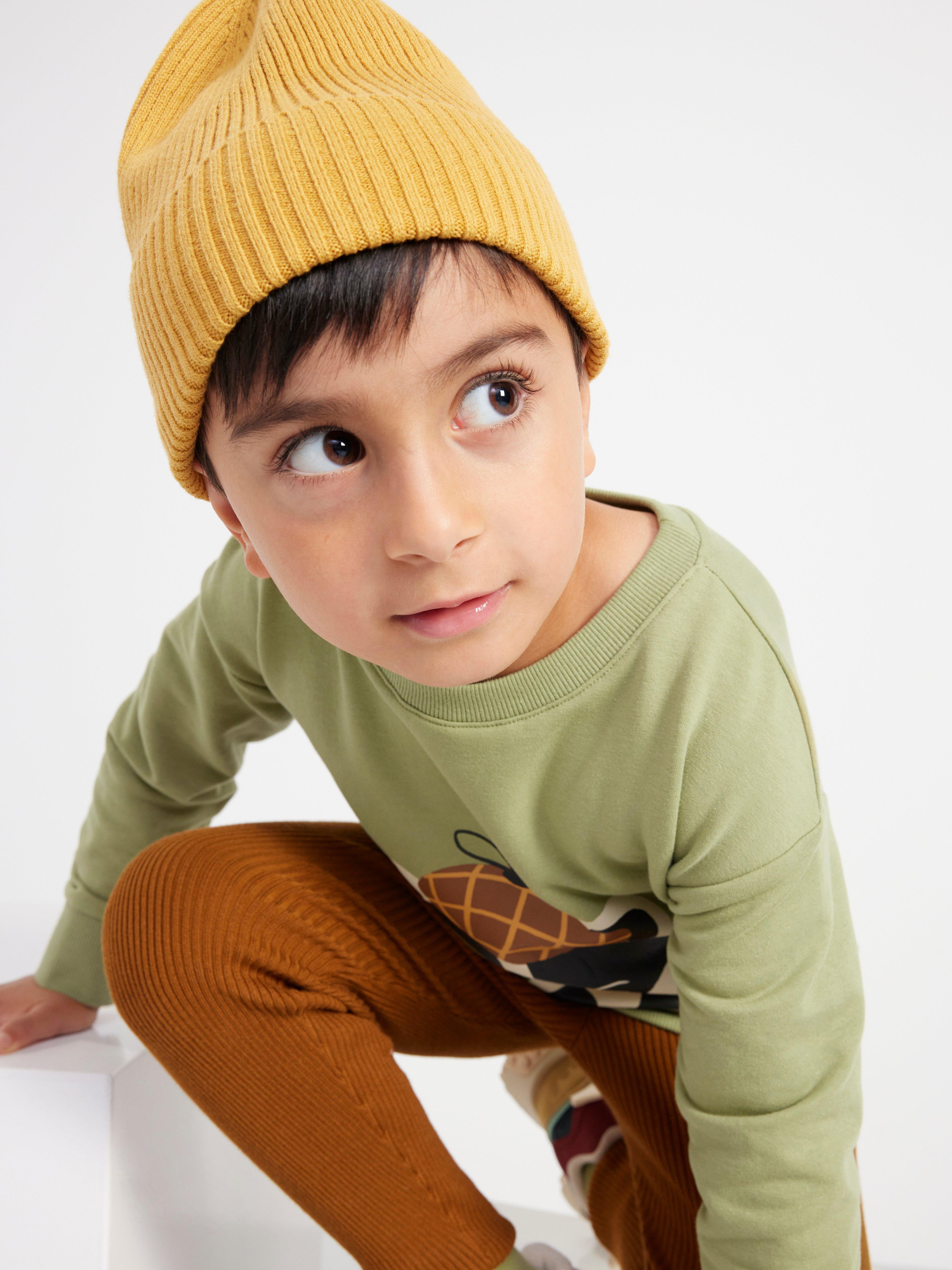 Sweatshirts with animal motif Dark Dusty Lime