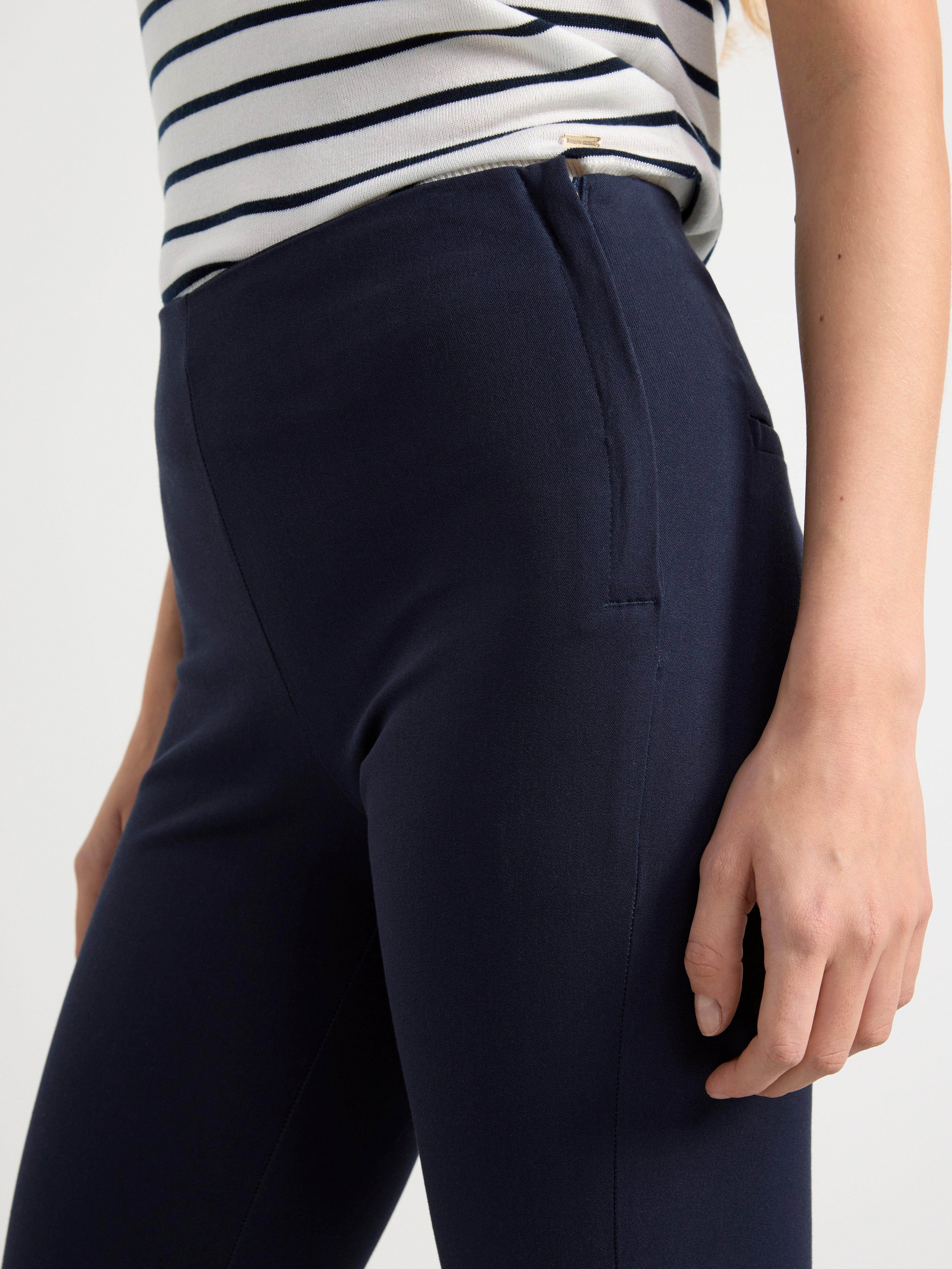 JONNA Slim high waist trousers Dark Navy