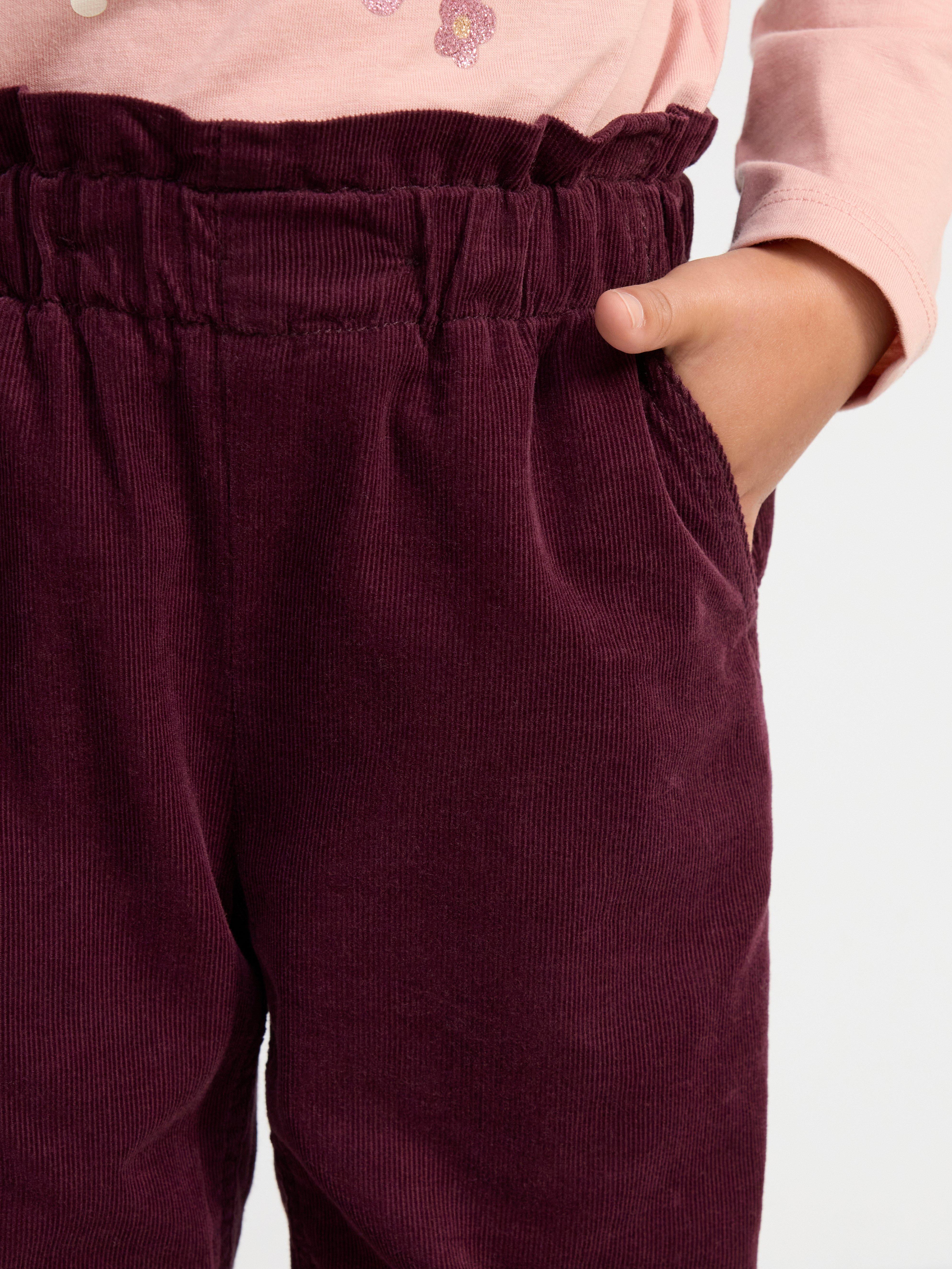 TILDE Trousers in corduroy Dark Lilac