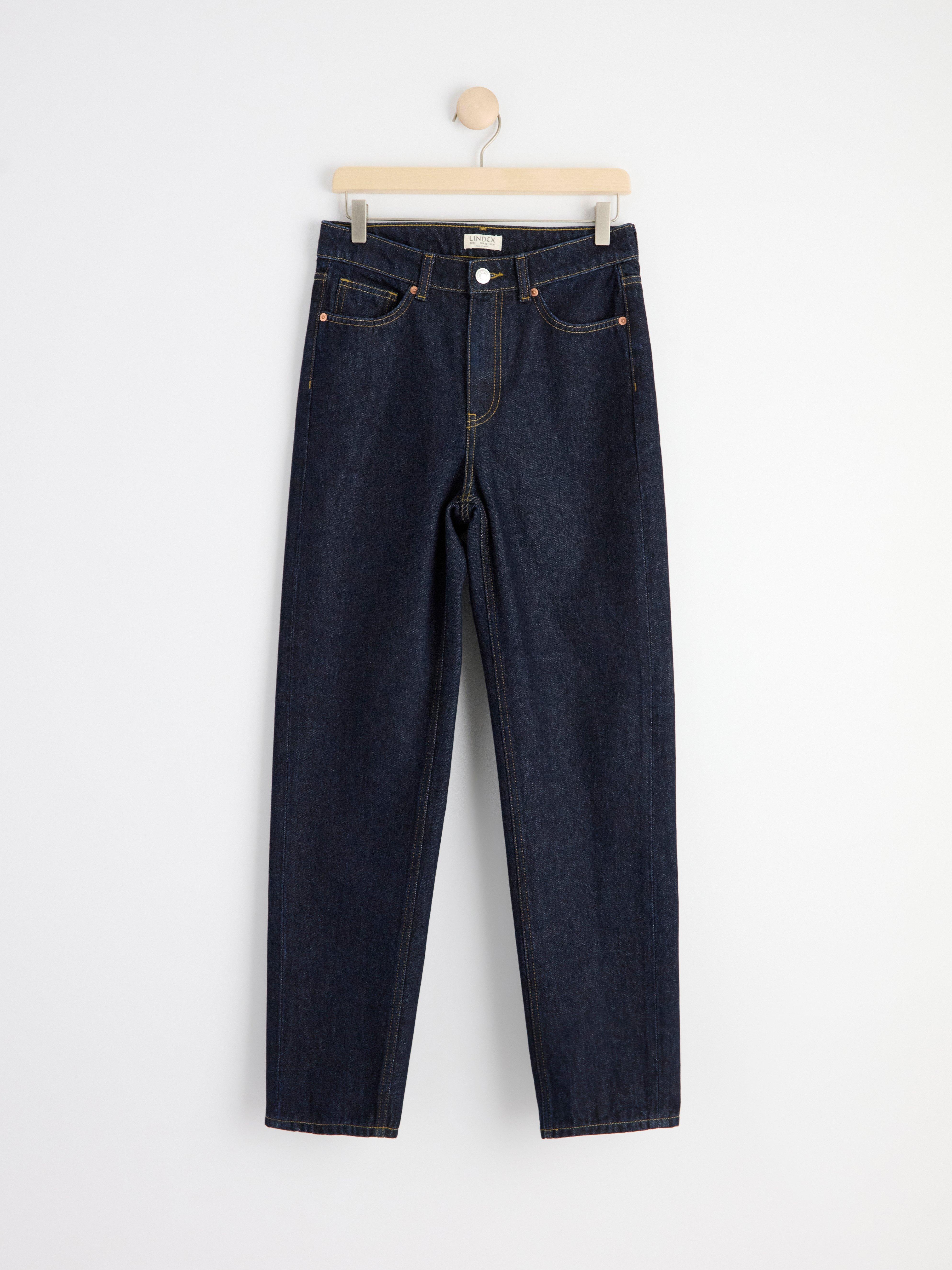 BETTY High waist straight jeans Dark denim