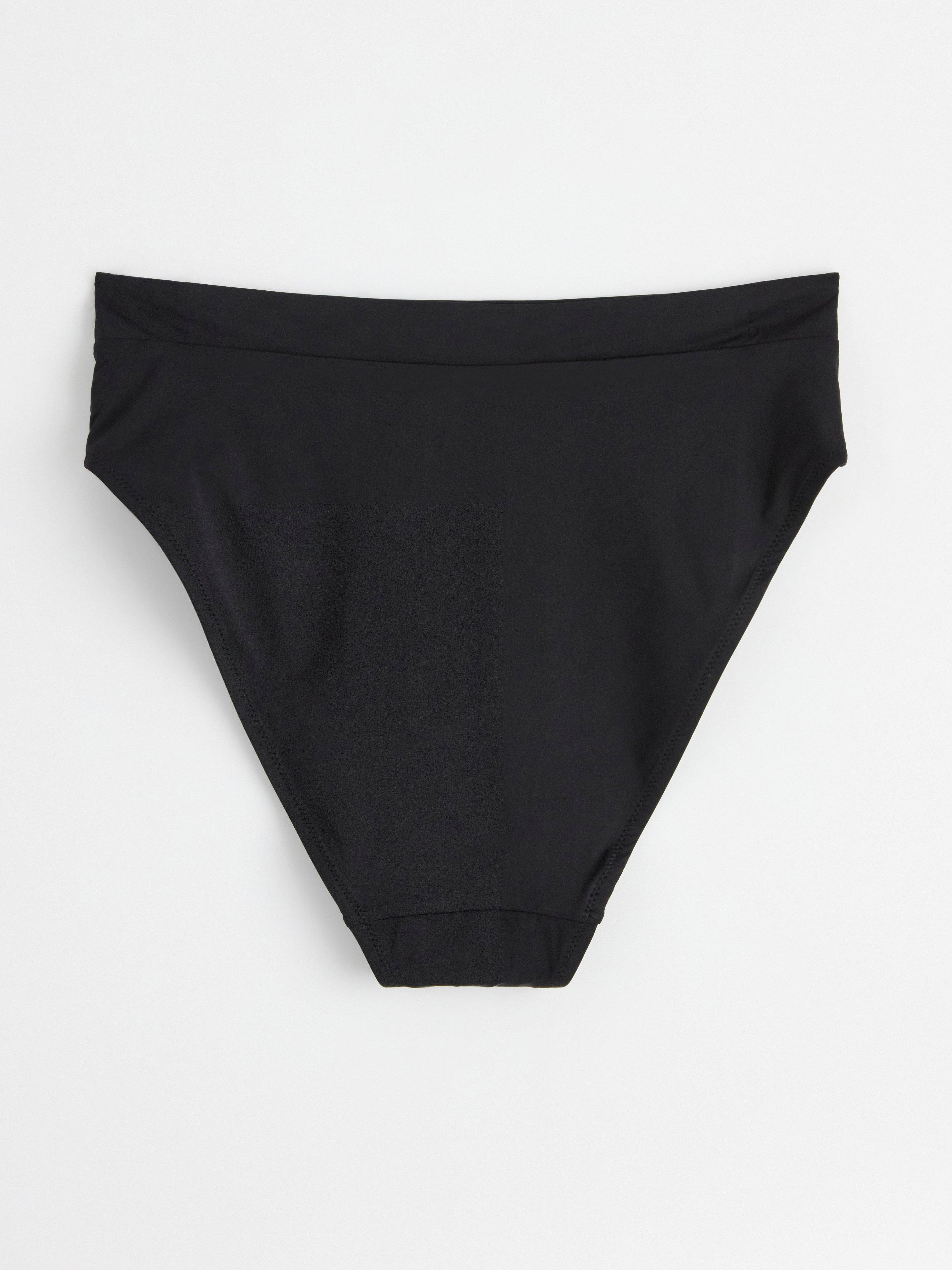 High waist bikini briefs Black