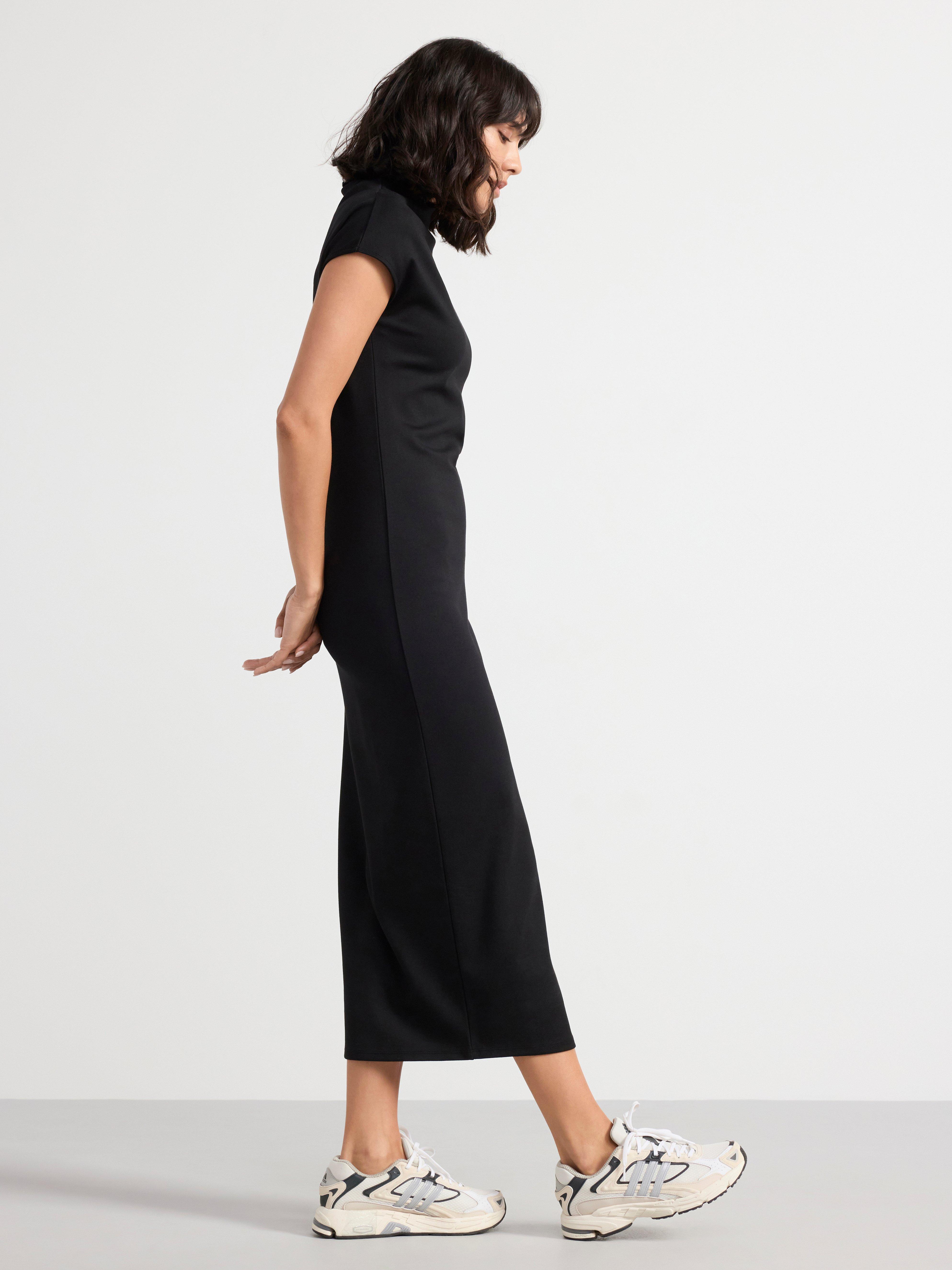 Maxi dress in jersey Black
