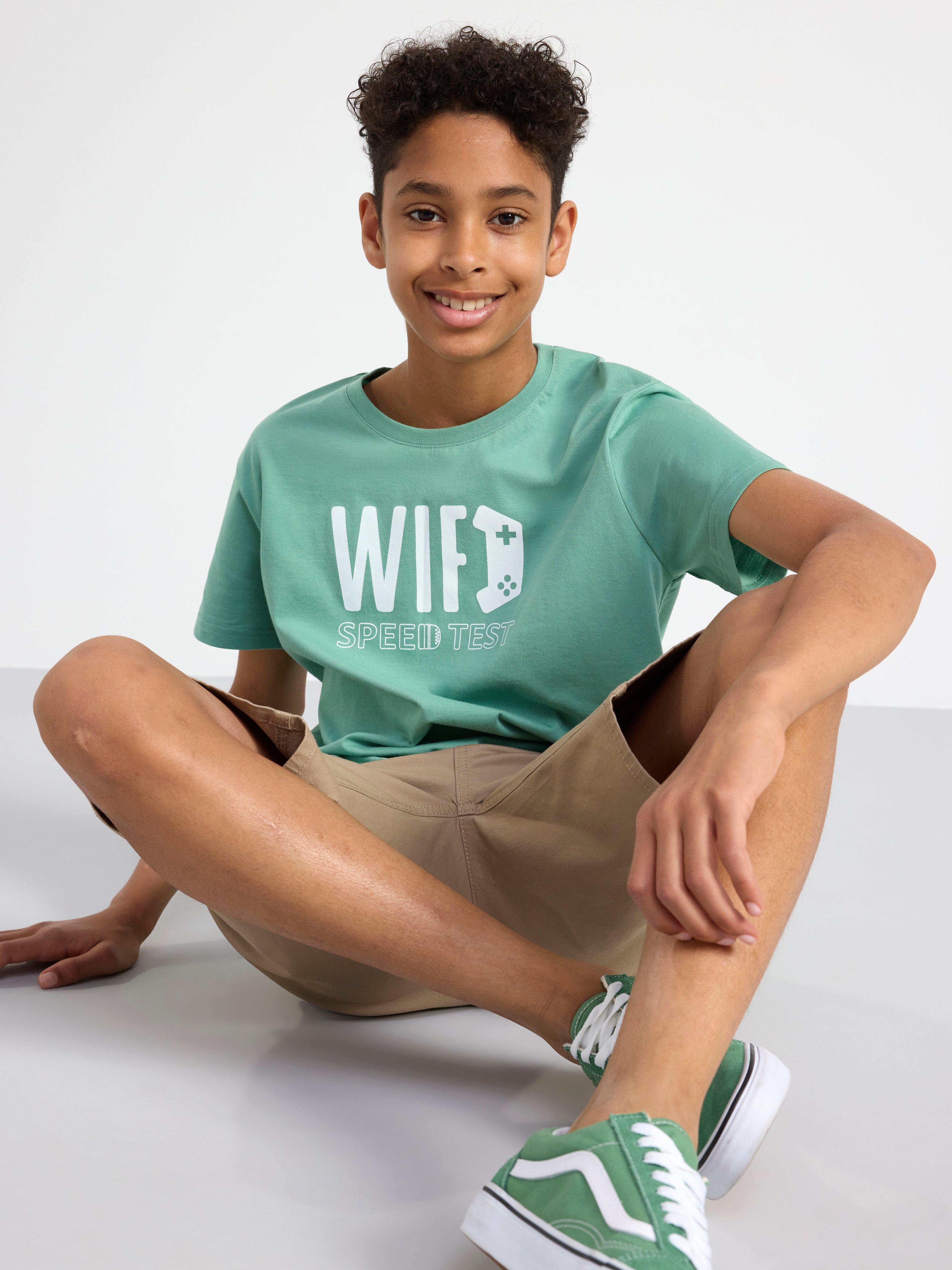 T-shirt with print Dusty Green