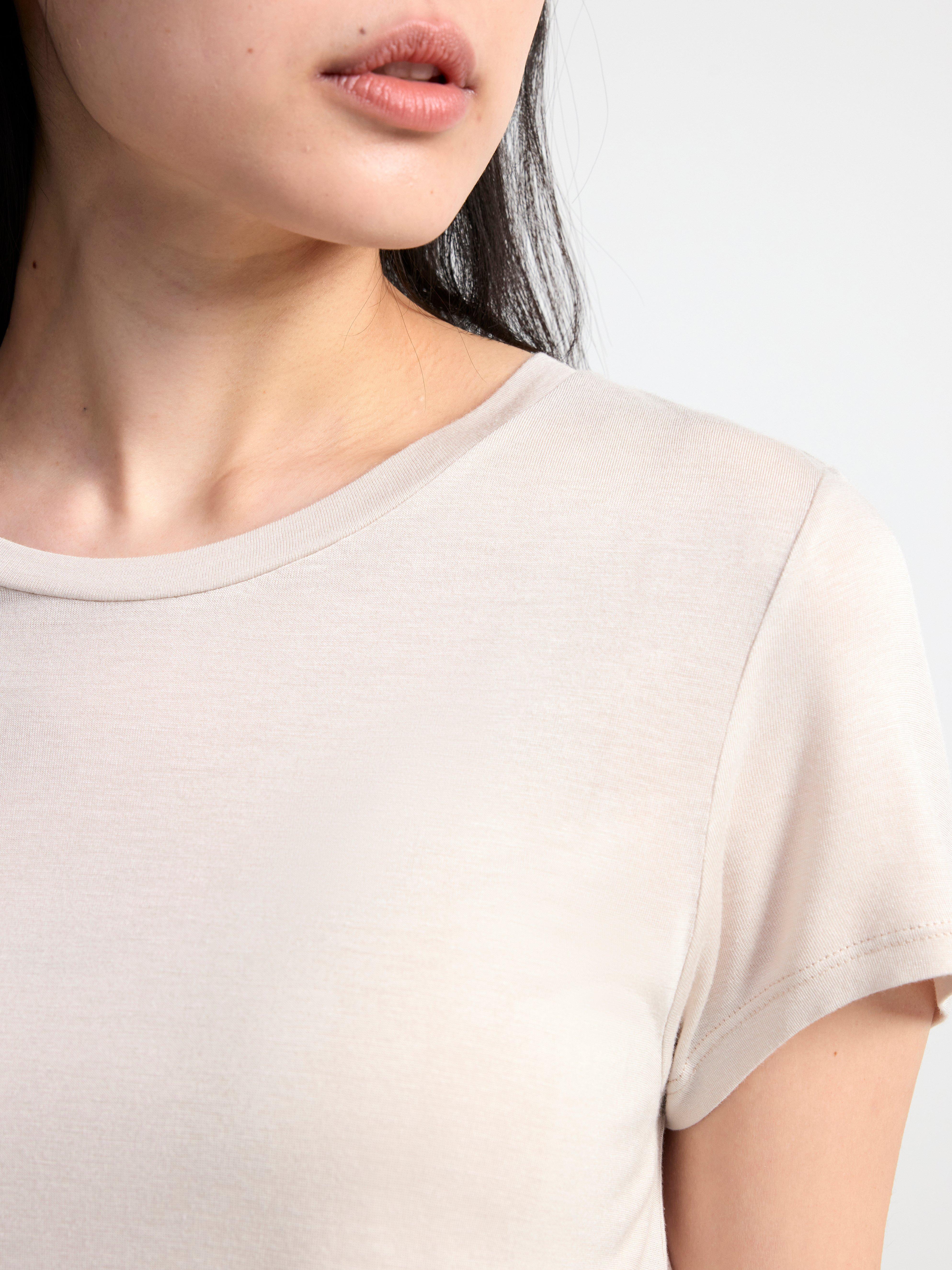 Short sleeve top Light Beige
