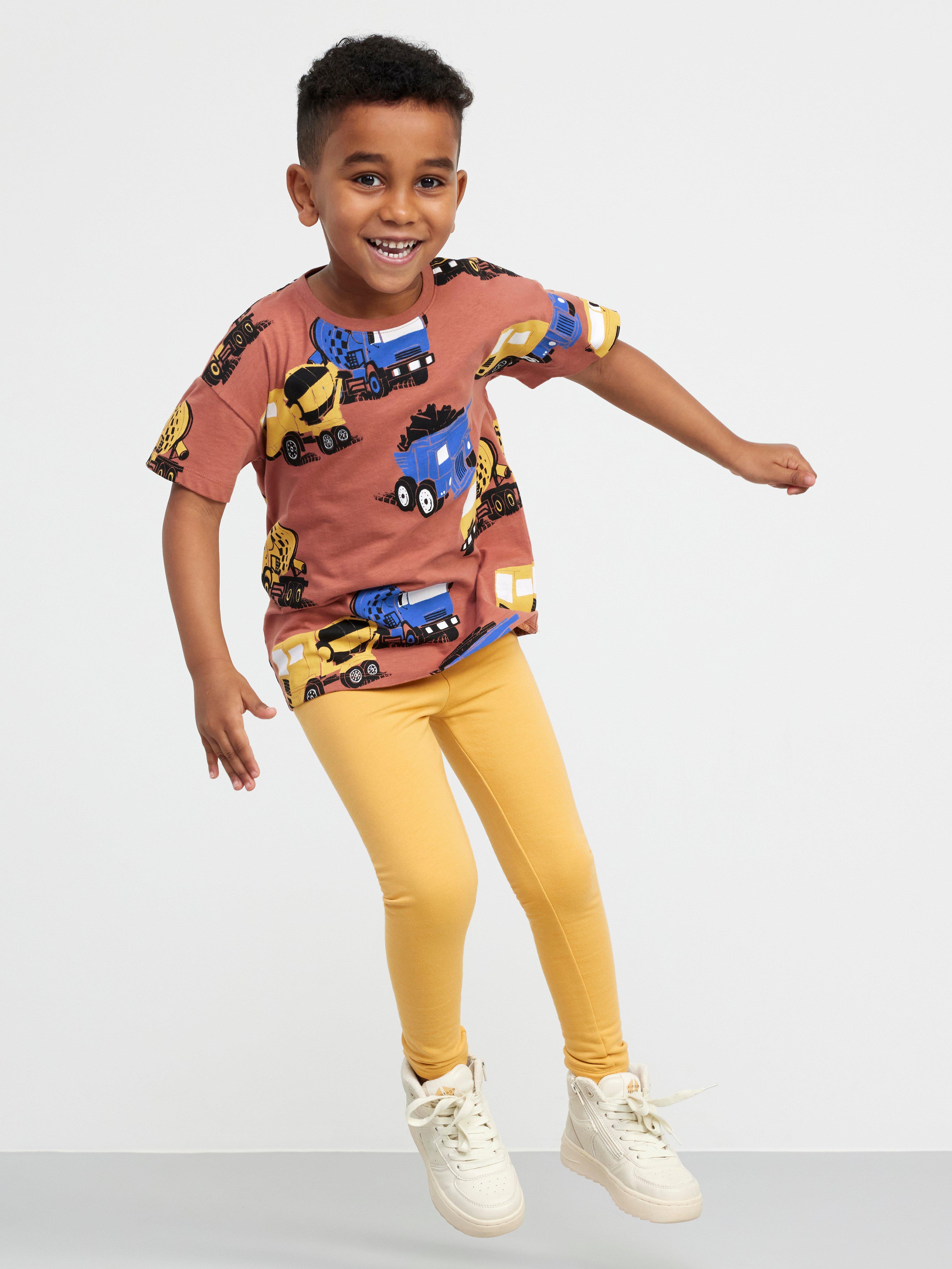 Extra durable leggings with brushed inside Light Dusty Yellow