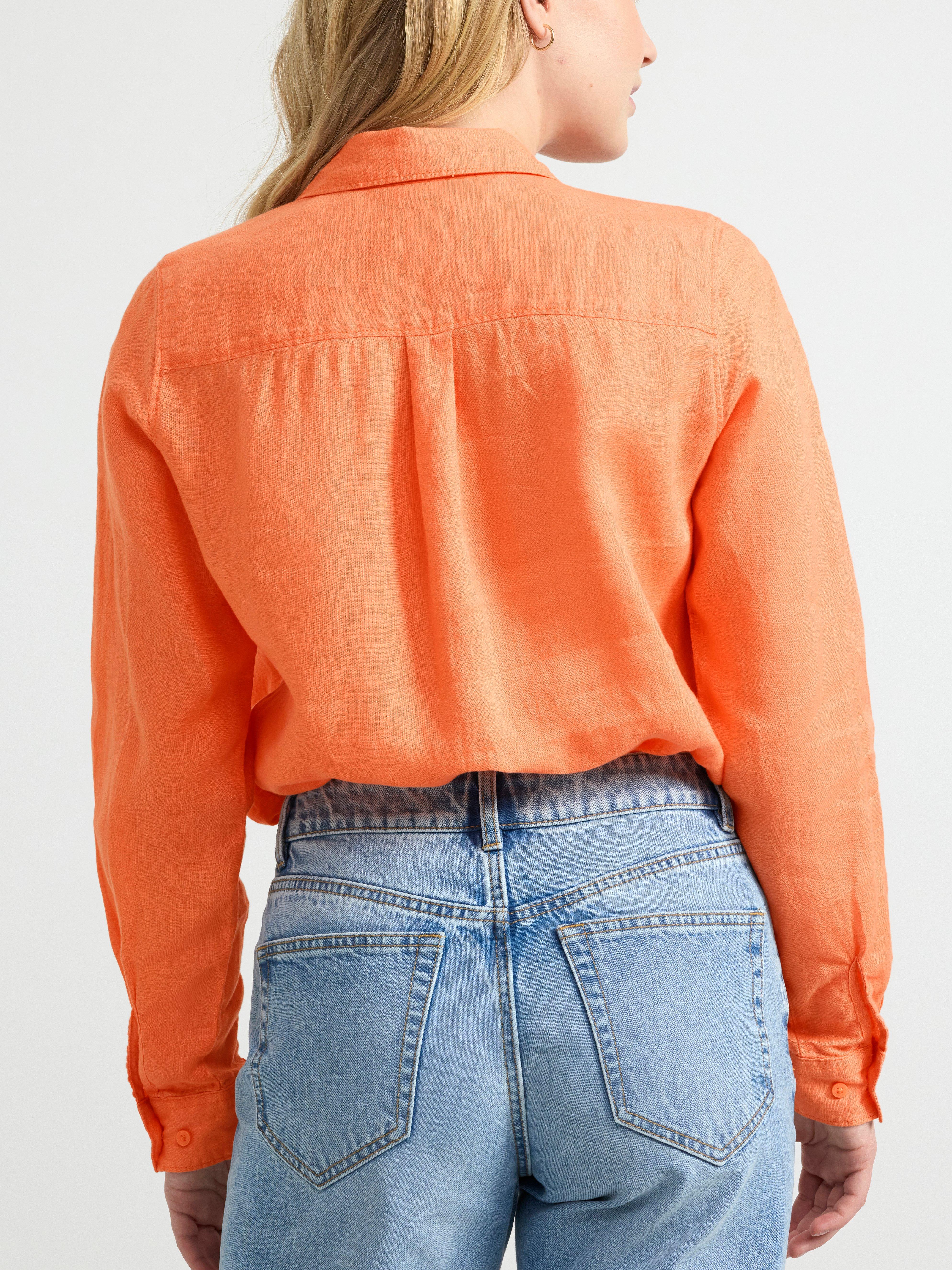 Linen shirt Light Orange