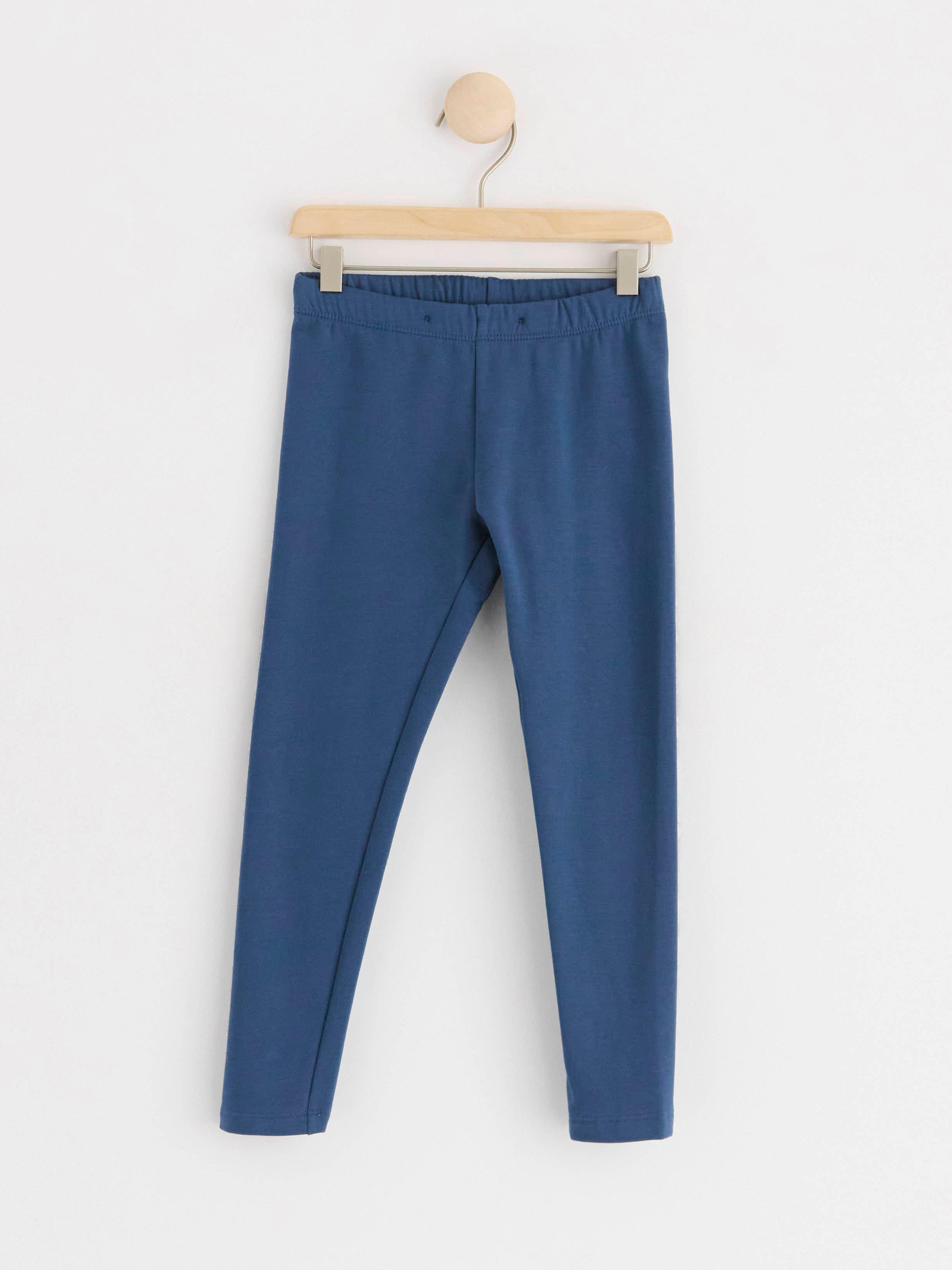 Leggings with brushed inside Dark Dusty Blue