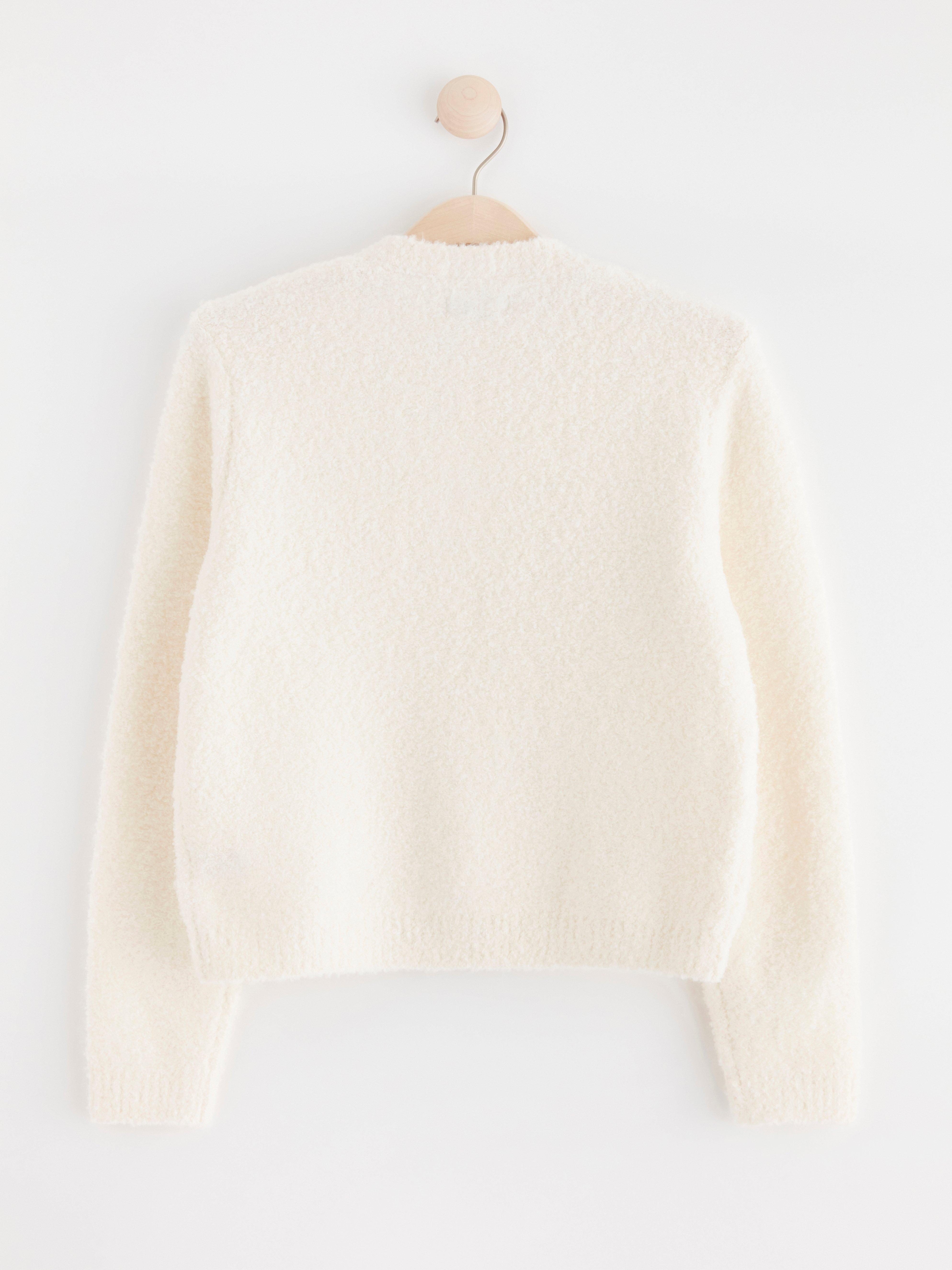 Cardigan knitted Light Dusty White