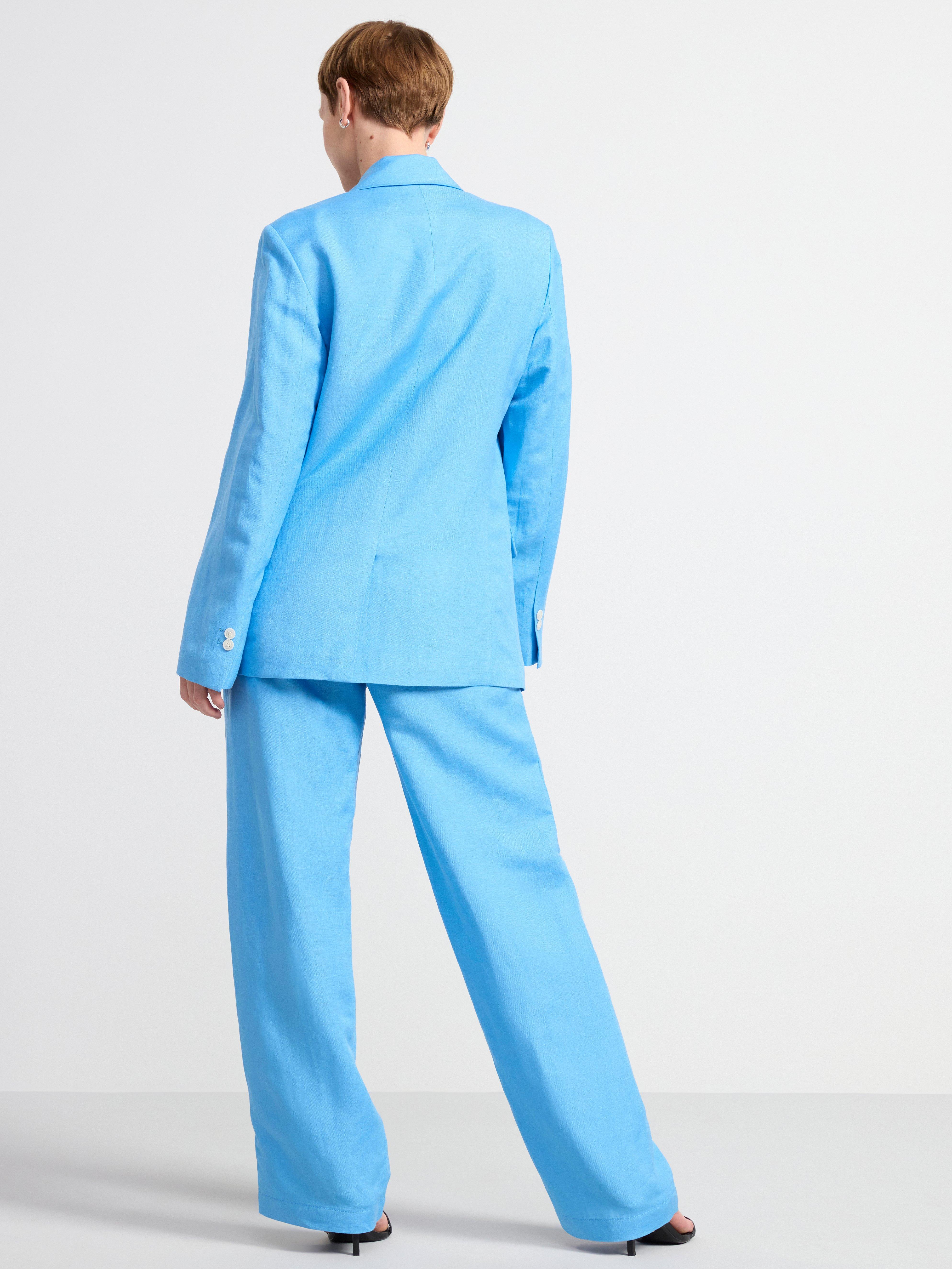 Blazer in linen blend Light dusty Blue