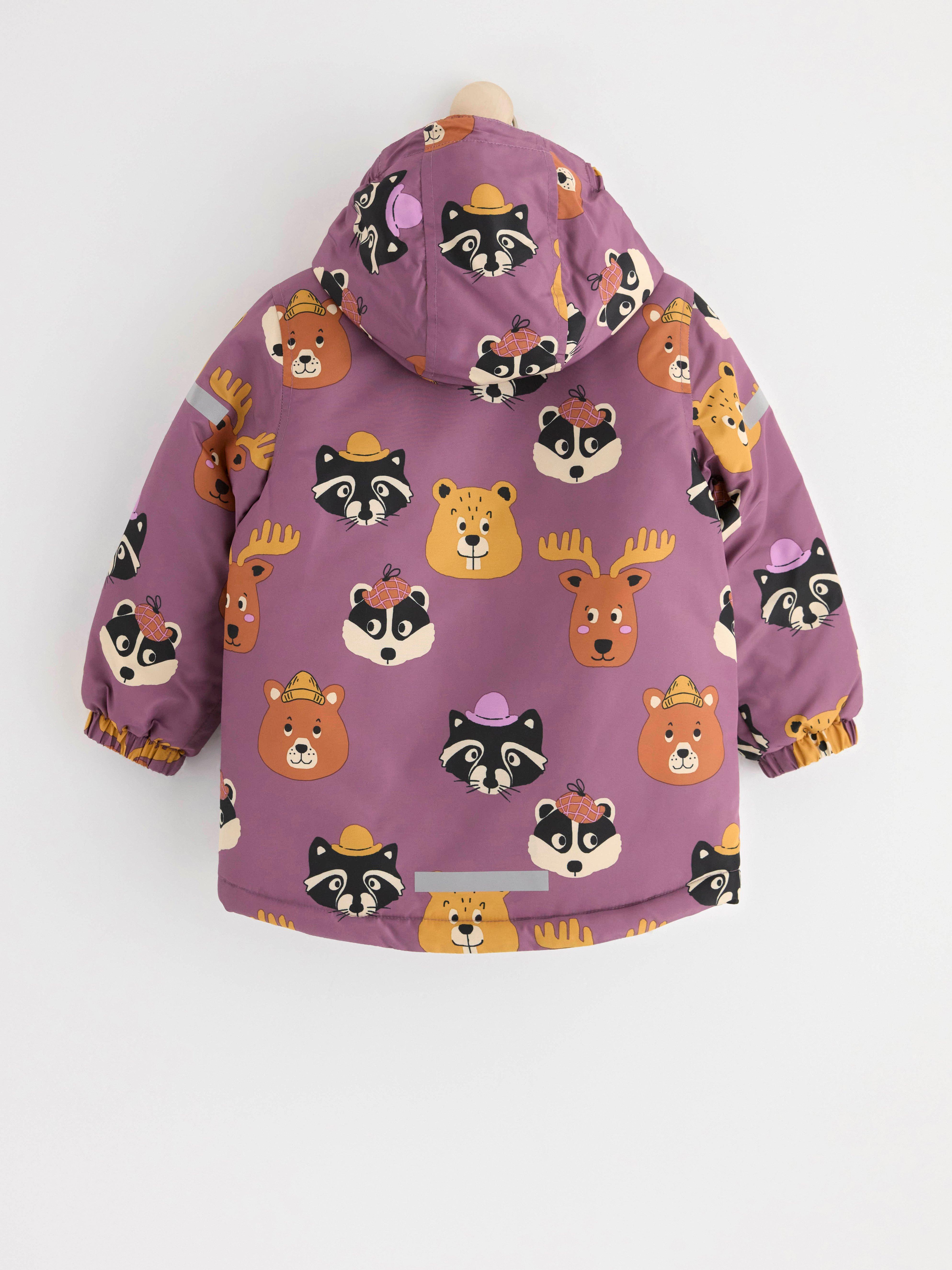 Water repellent padded jacket Dark Dusty Lilac