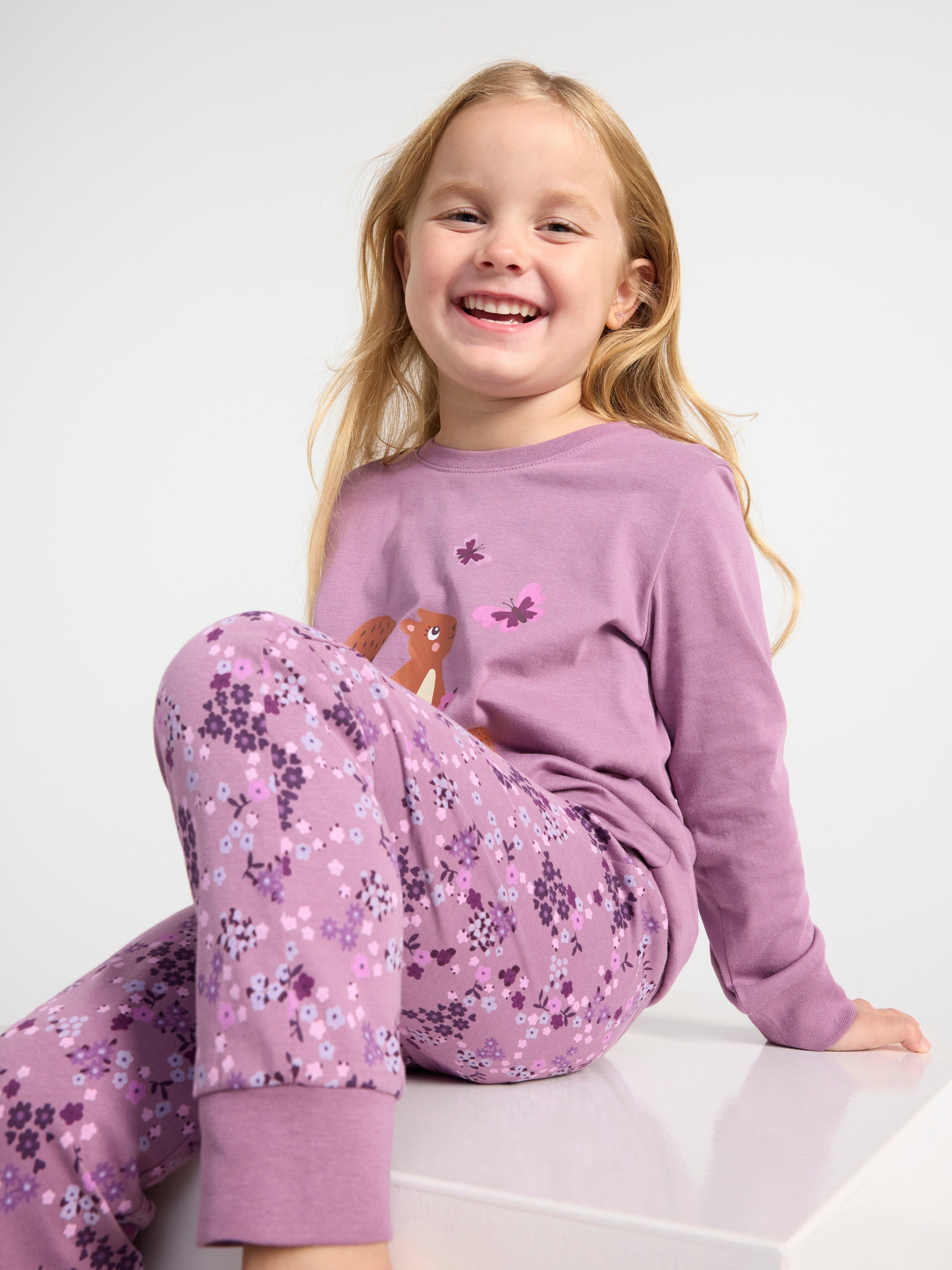 Pyjama set with print Light Dusty Lilac