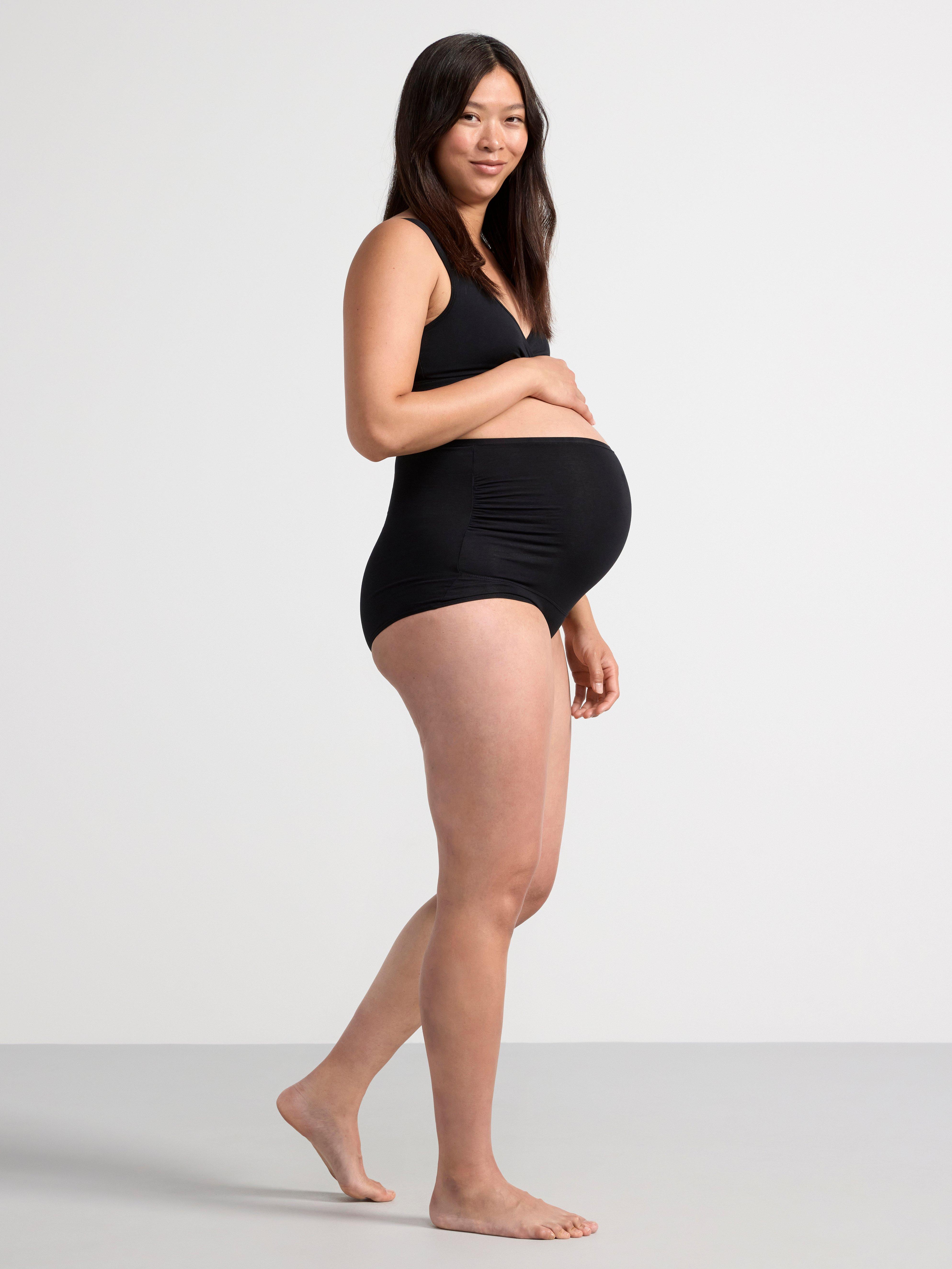 2-pack Maternity brief with high waist Black