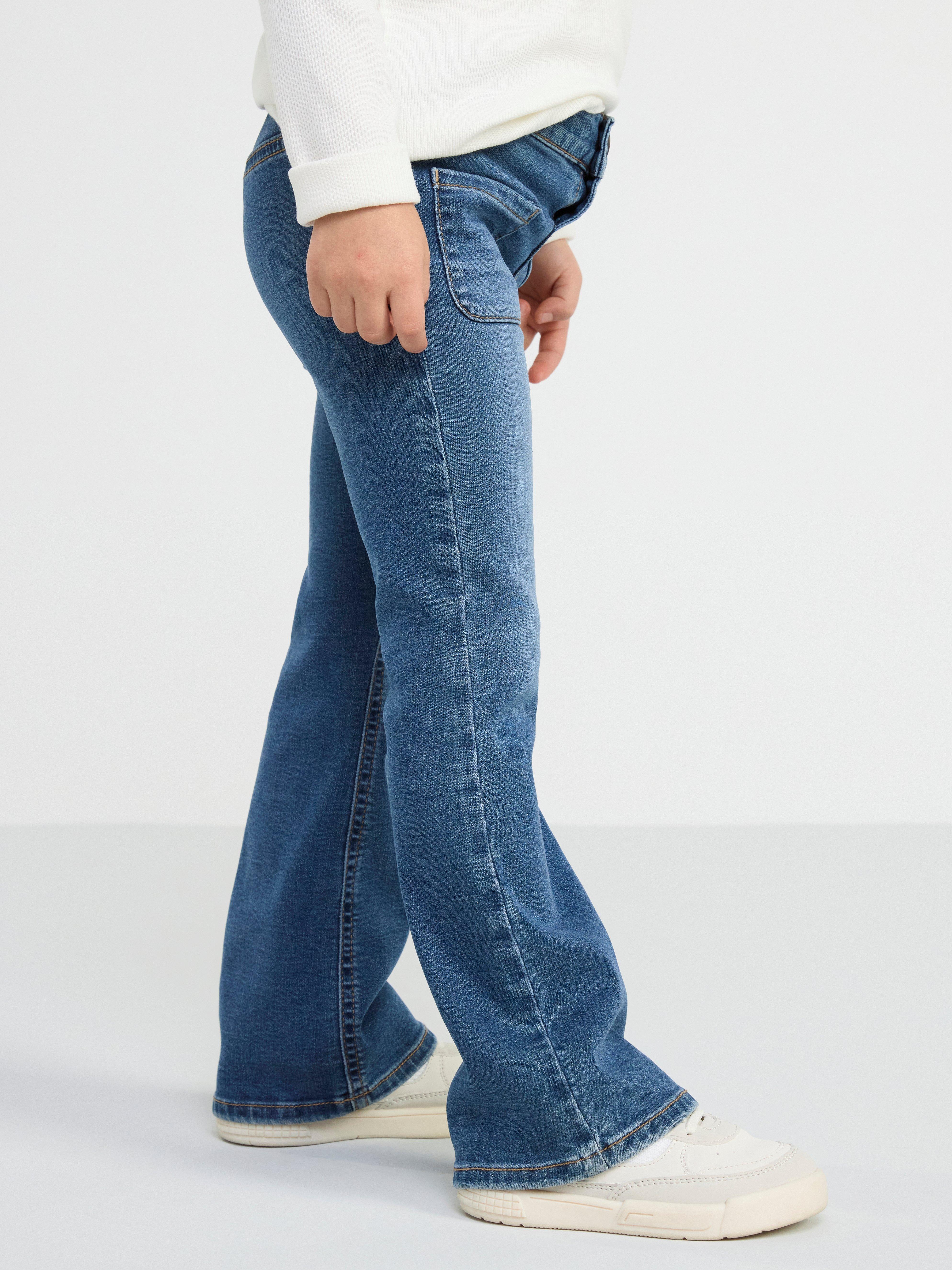 FREJA Flare regular waist jeans Dark denim