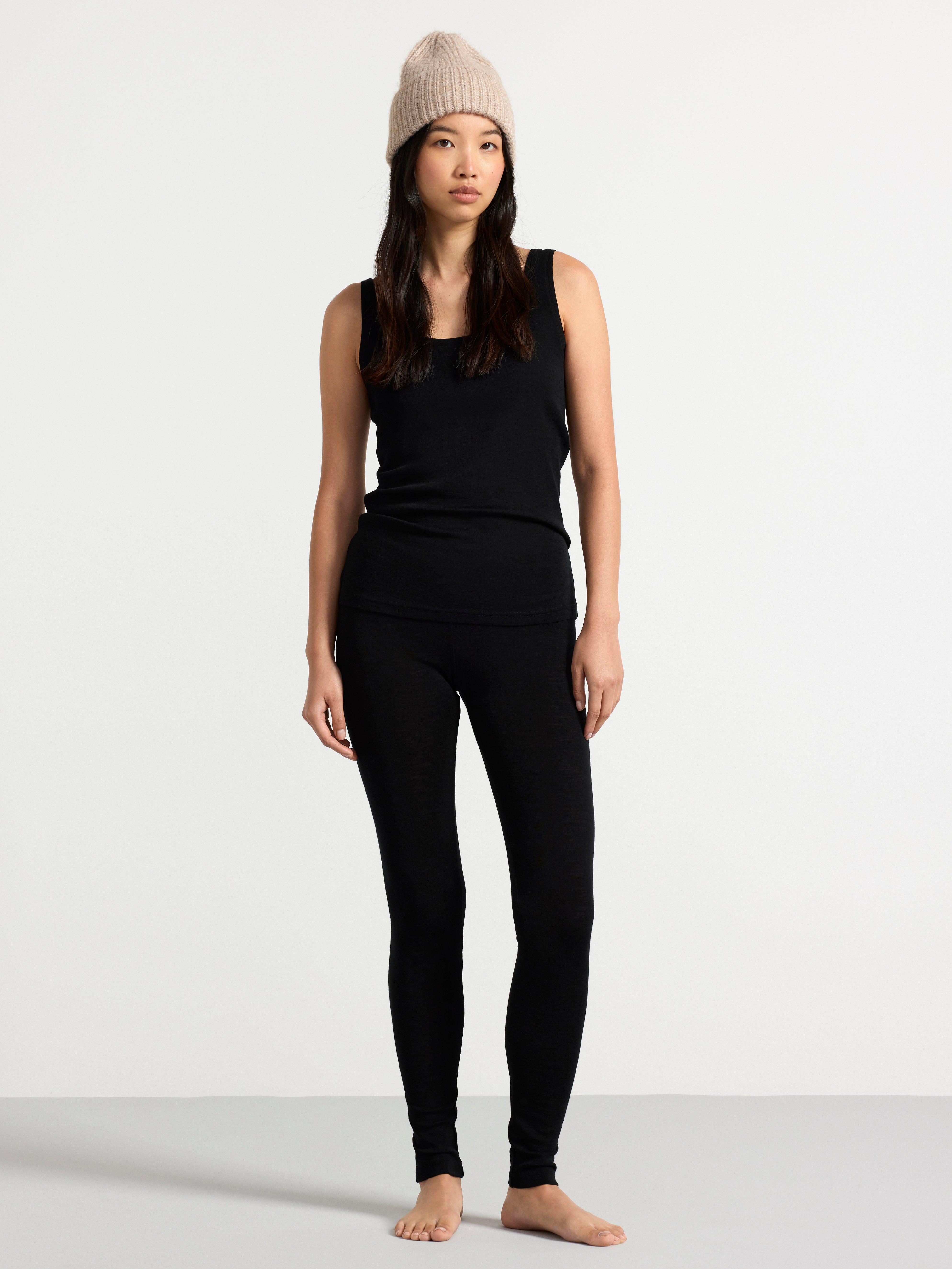 Leggings in merino wool Black