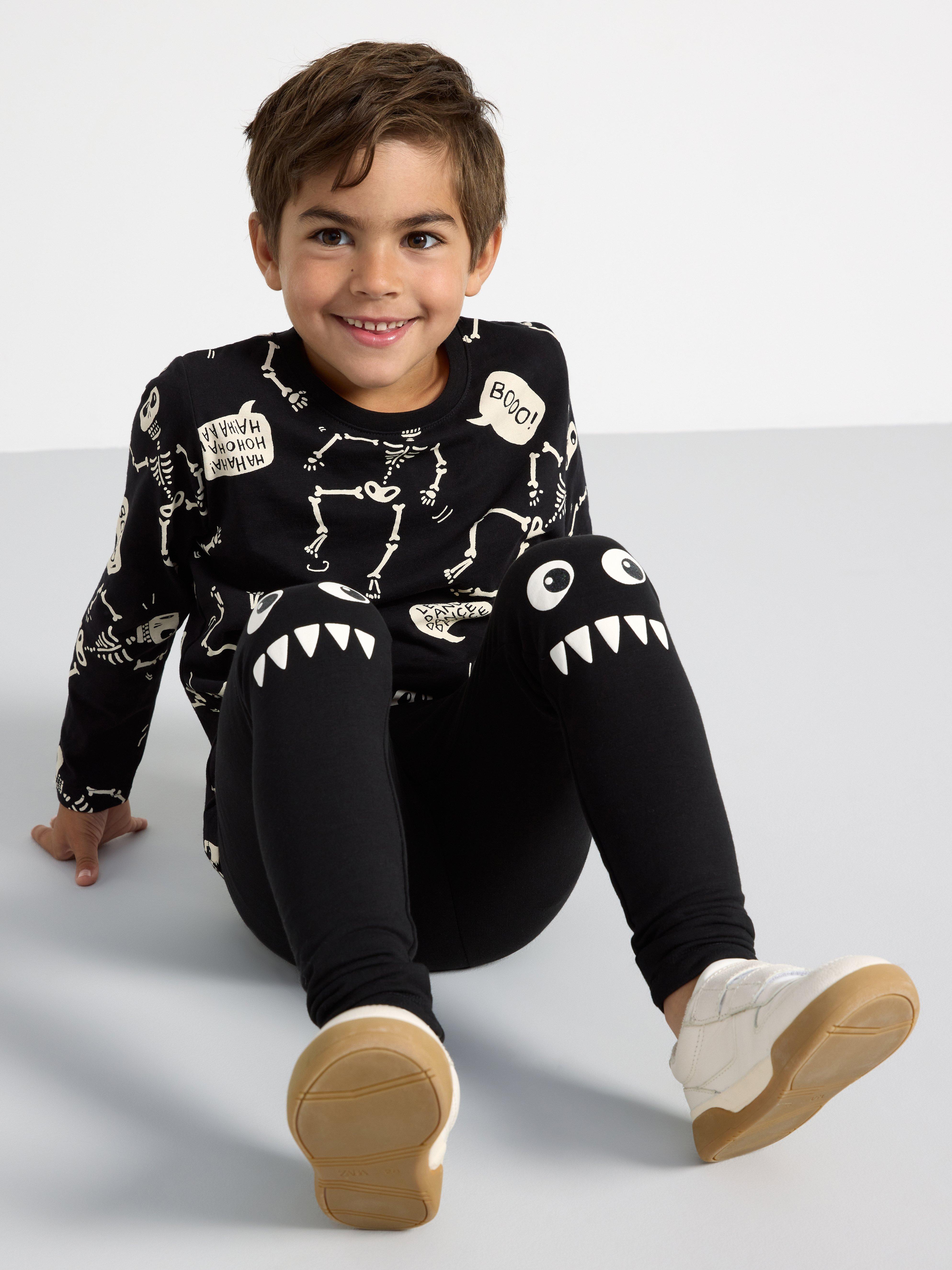 Leggings with brushed inside Black