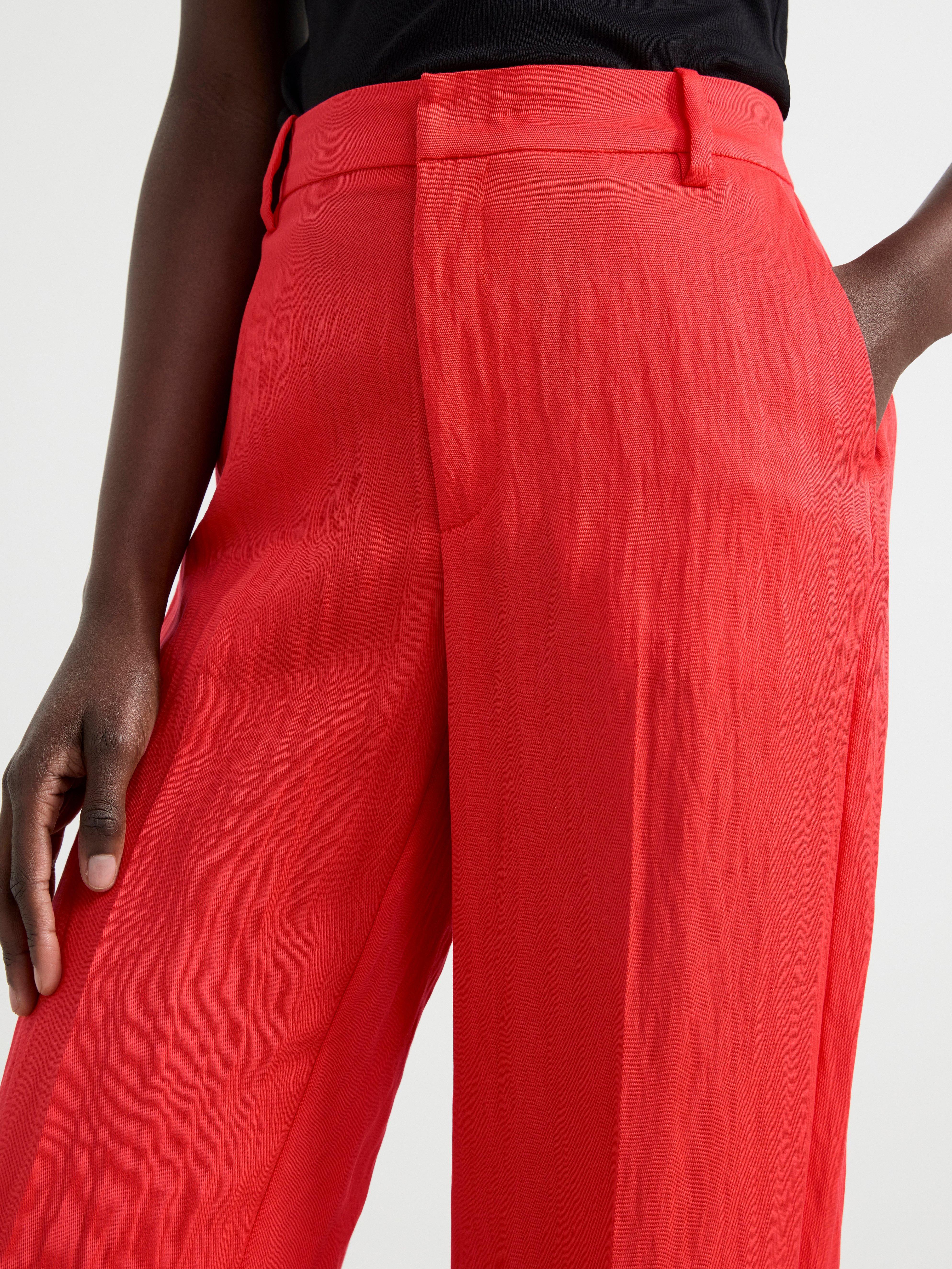 Straight trousers with regular waist Strong Red