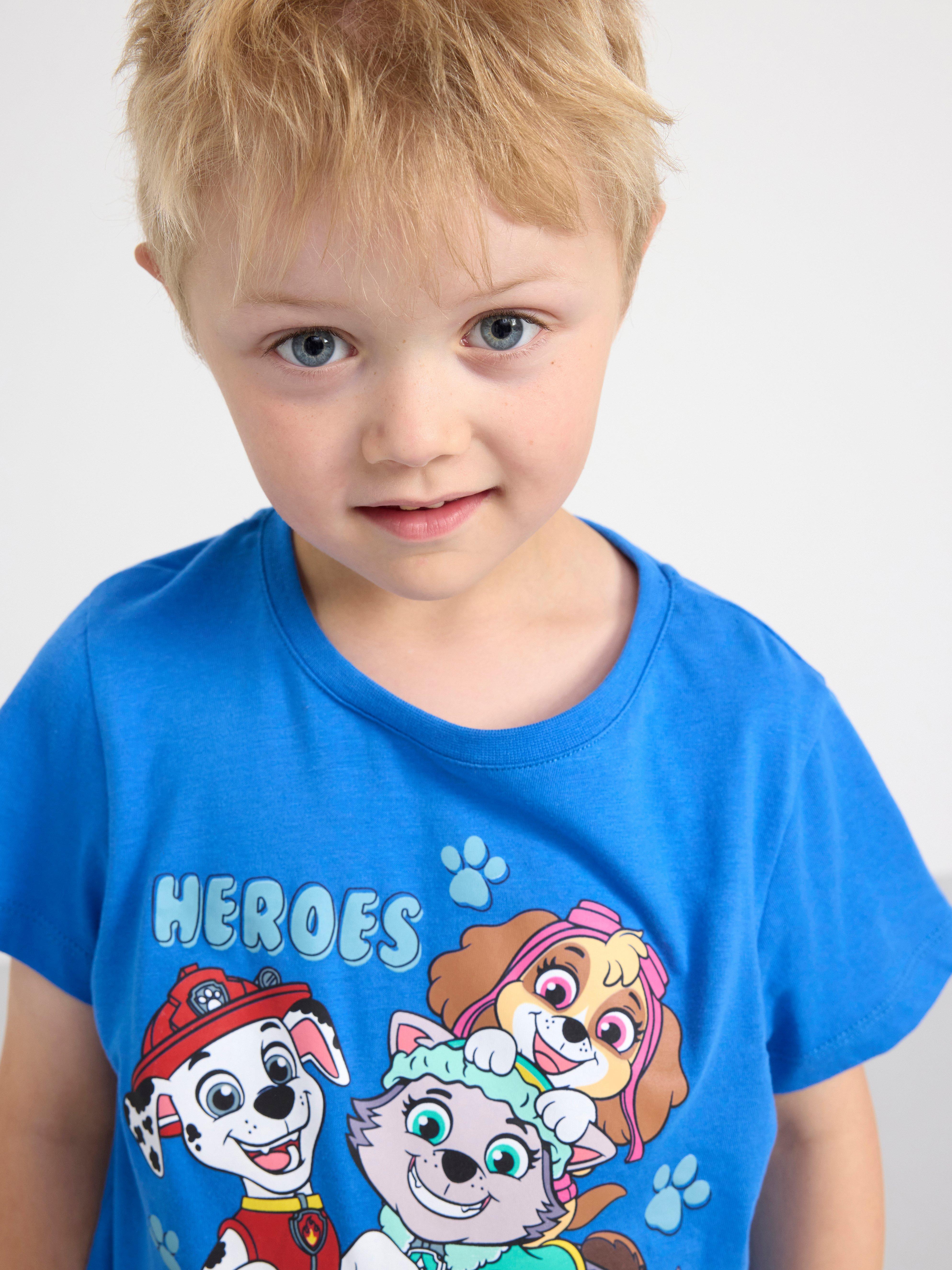 Short sleeve top with Paw Patrol Blue