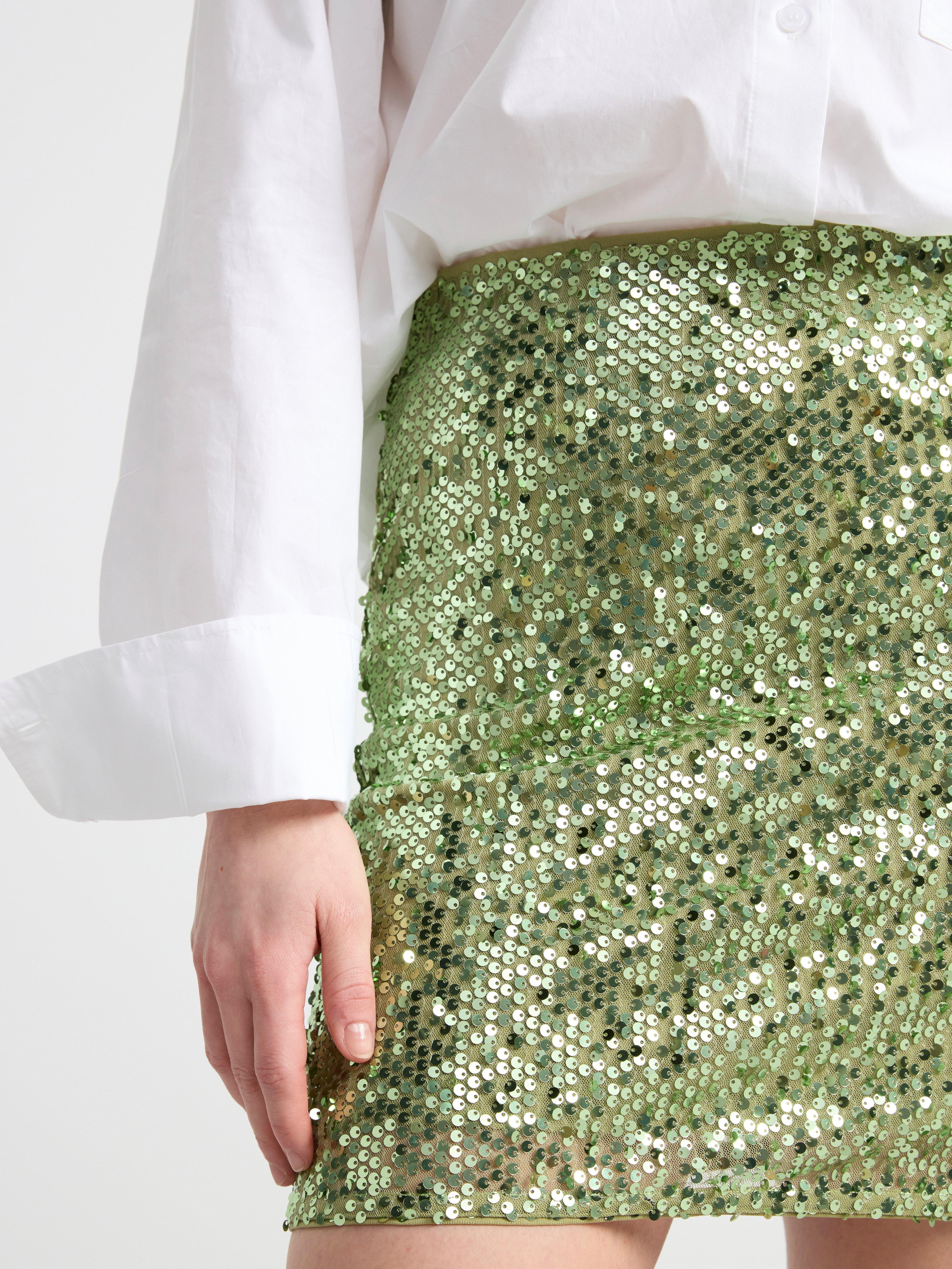 Sequin skirt Green