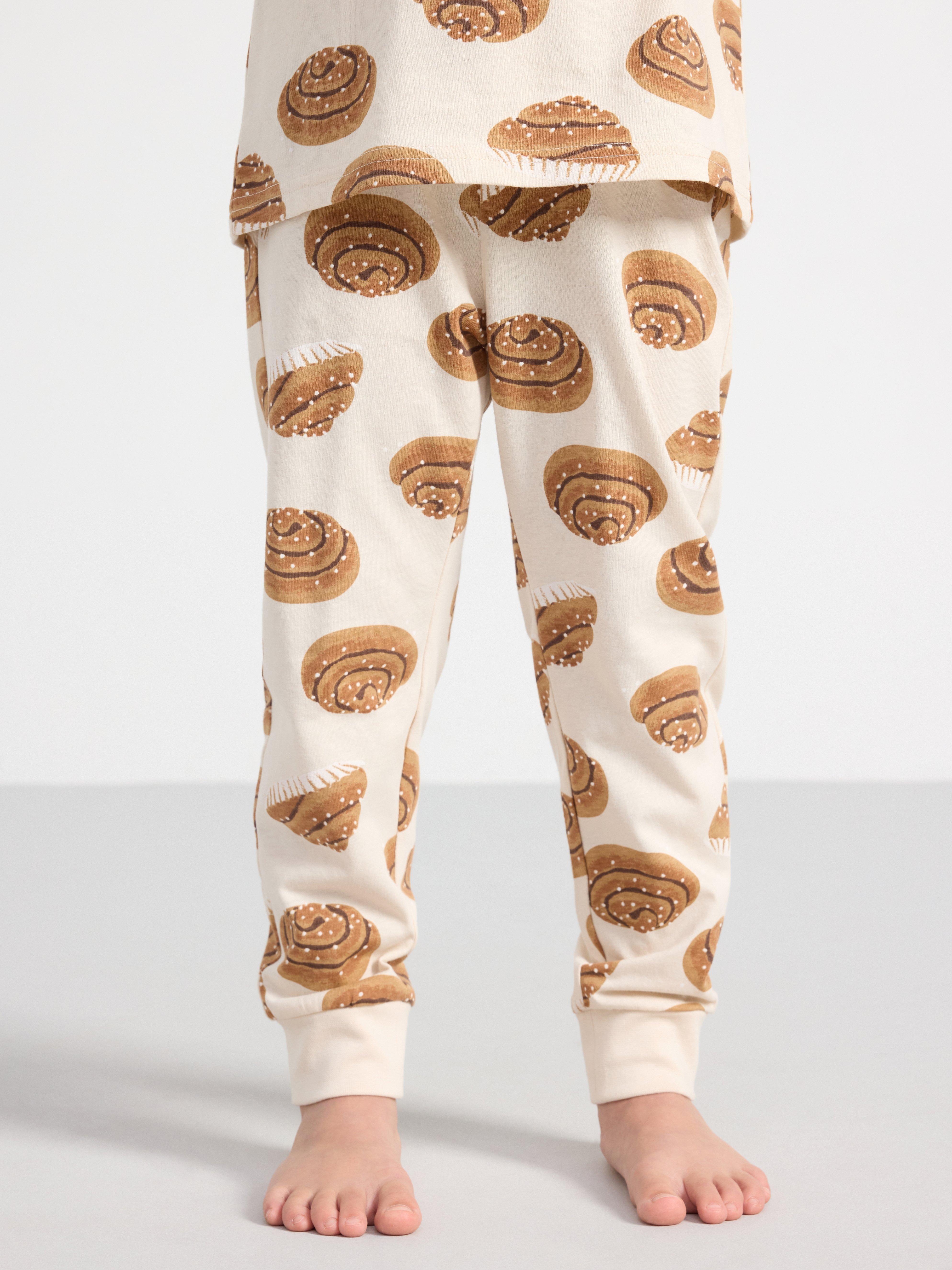 Pyjama set with top and trousers Light Beige