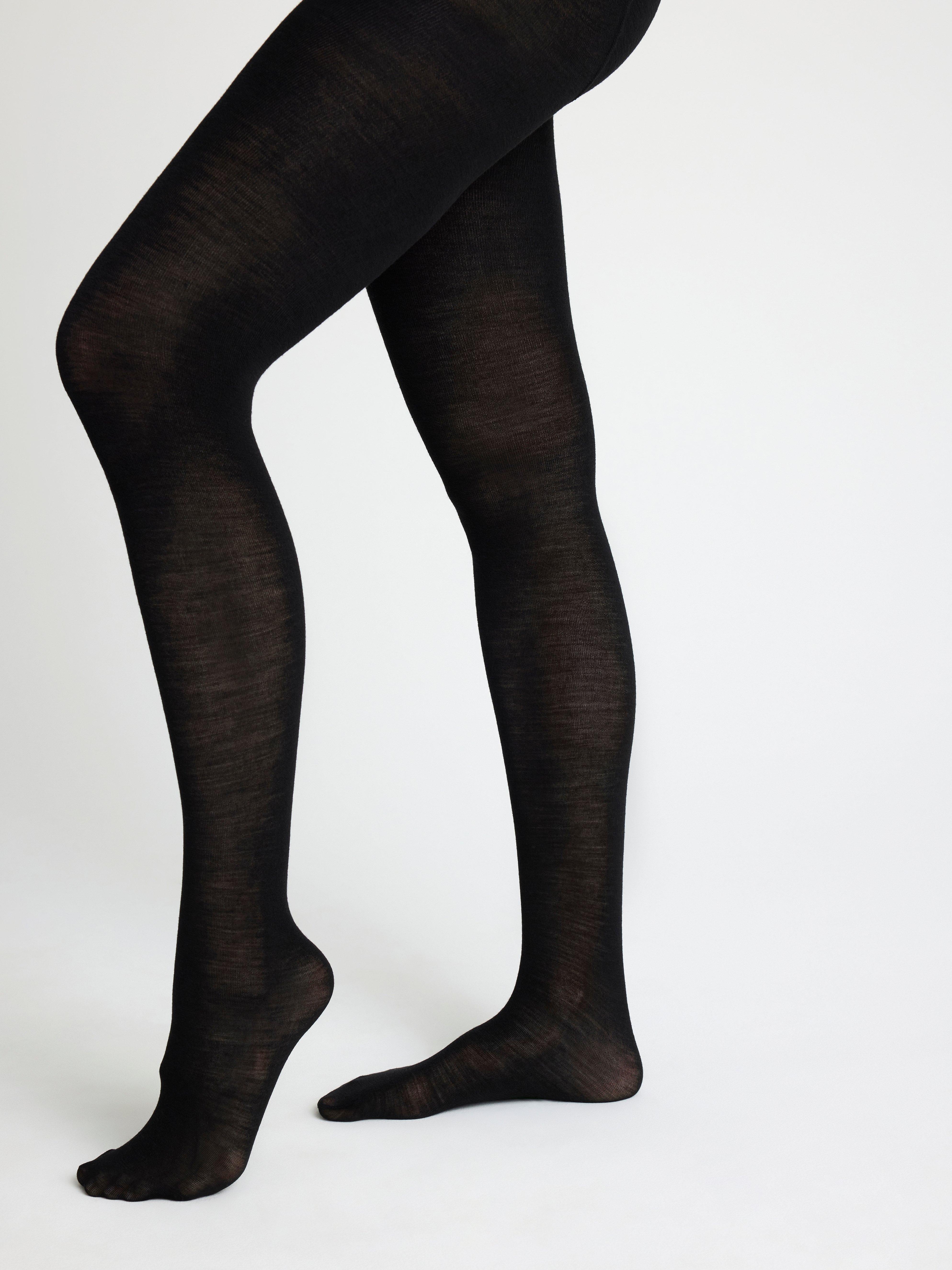 MOM Merino wool blend tights Black