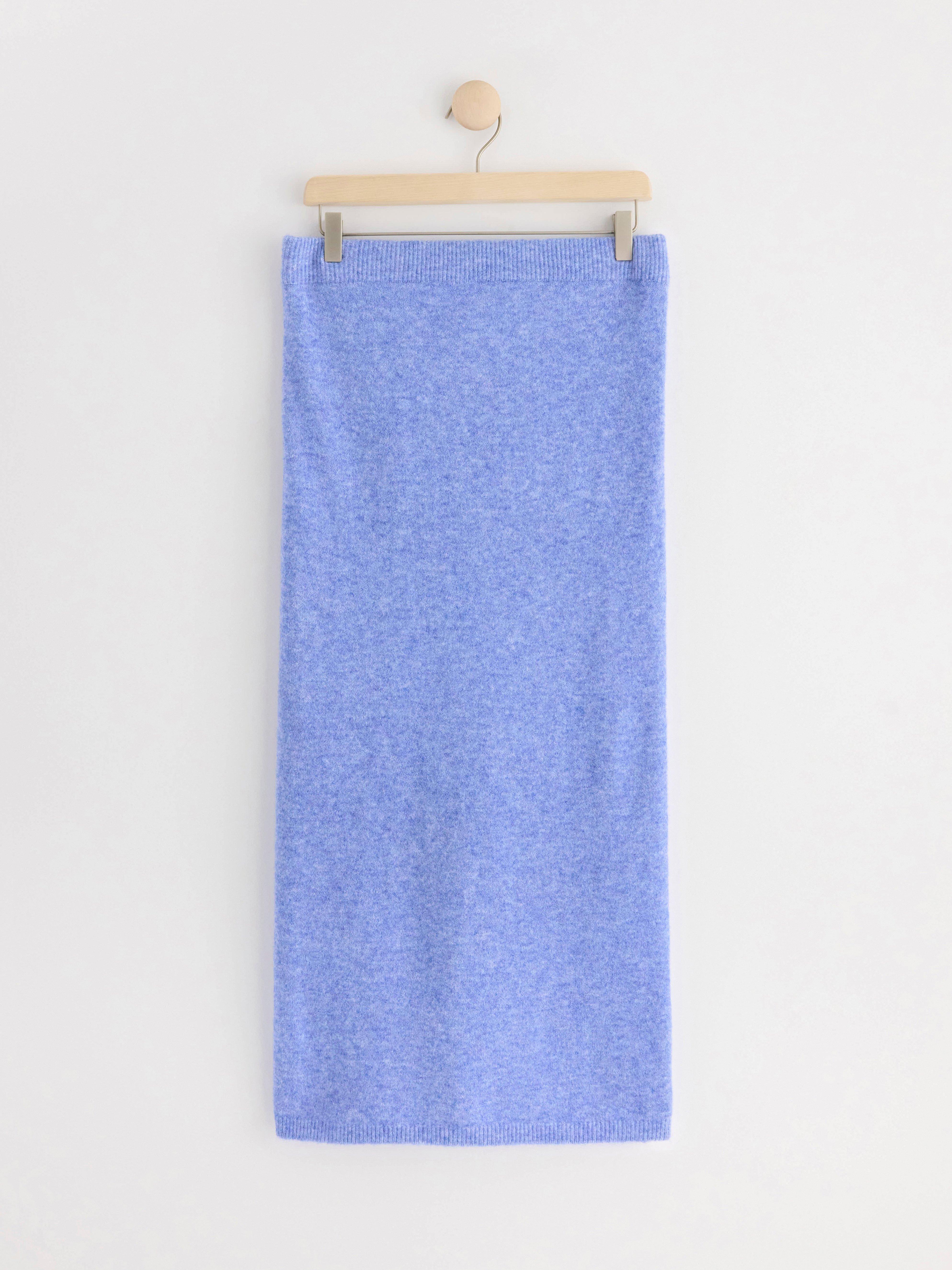 MOM Knitted midi skirt blue