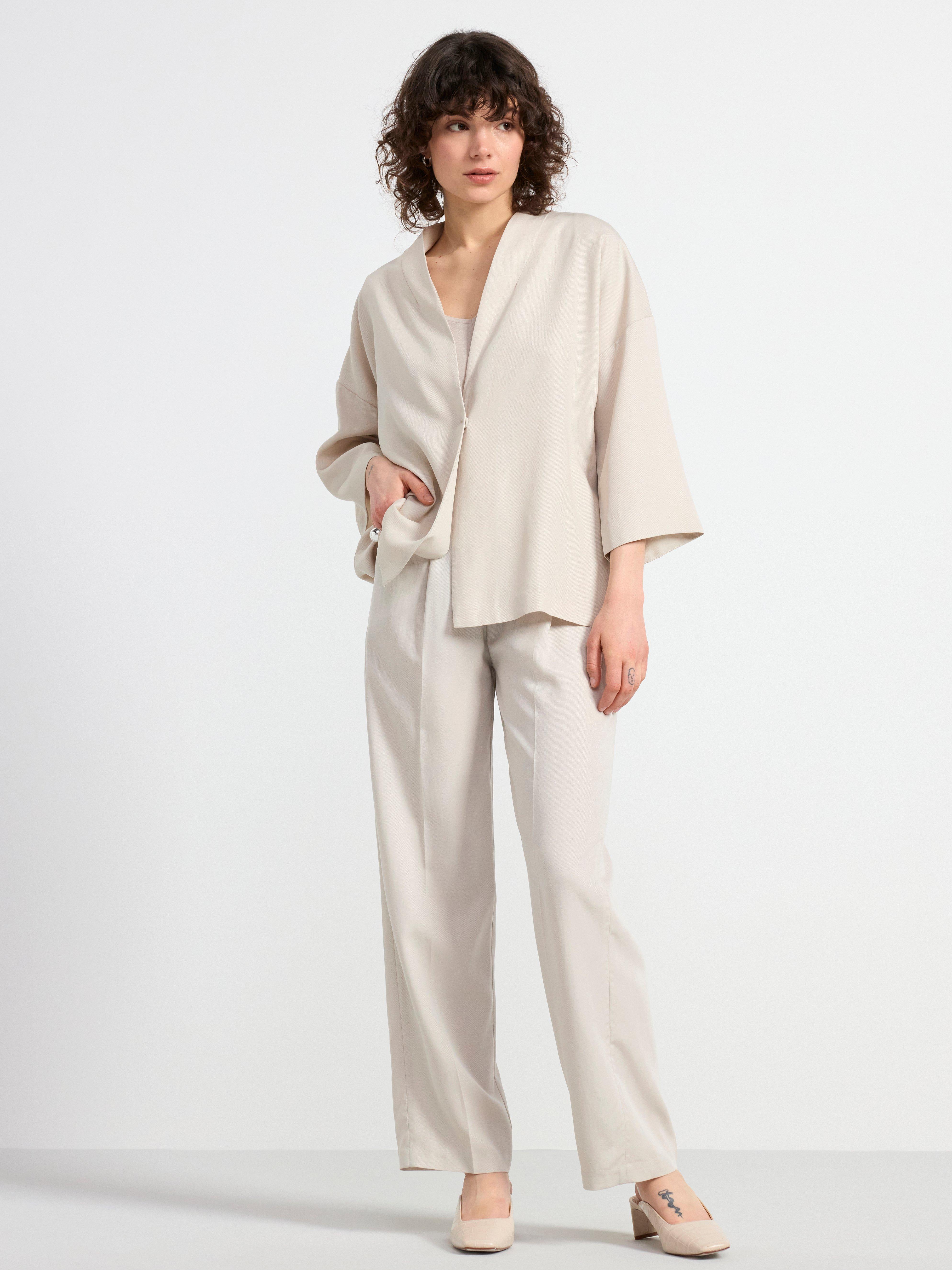 Three quarter sleeve jacket Light Beige