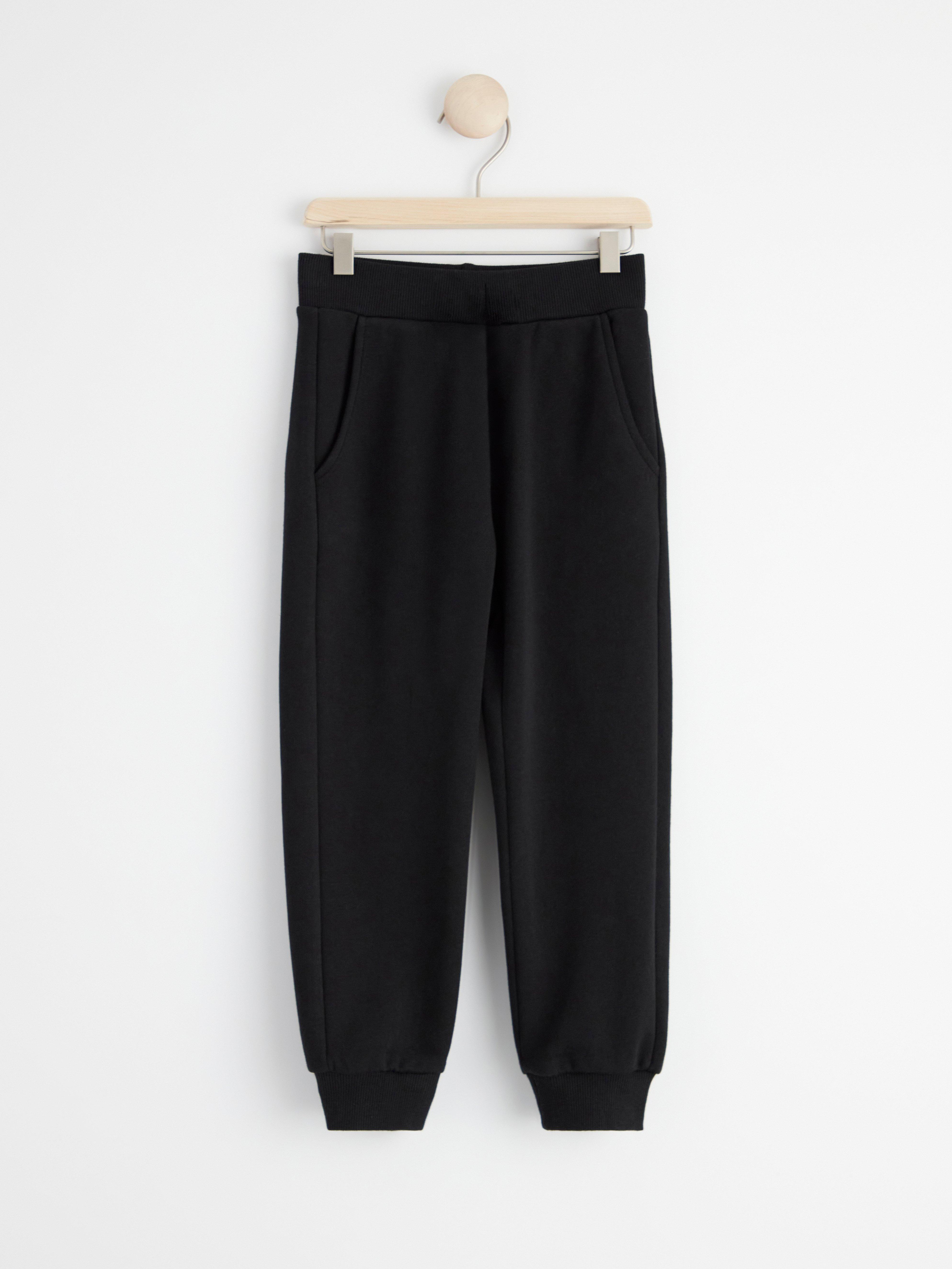 Joggers with brushed inside Black