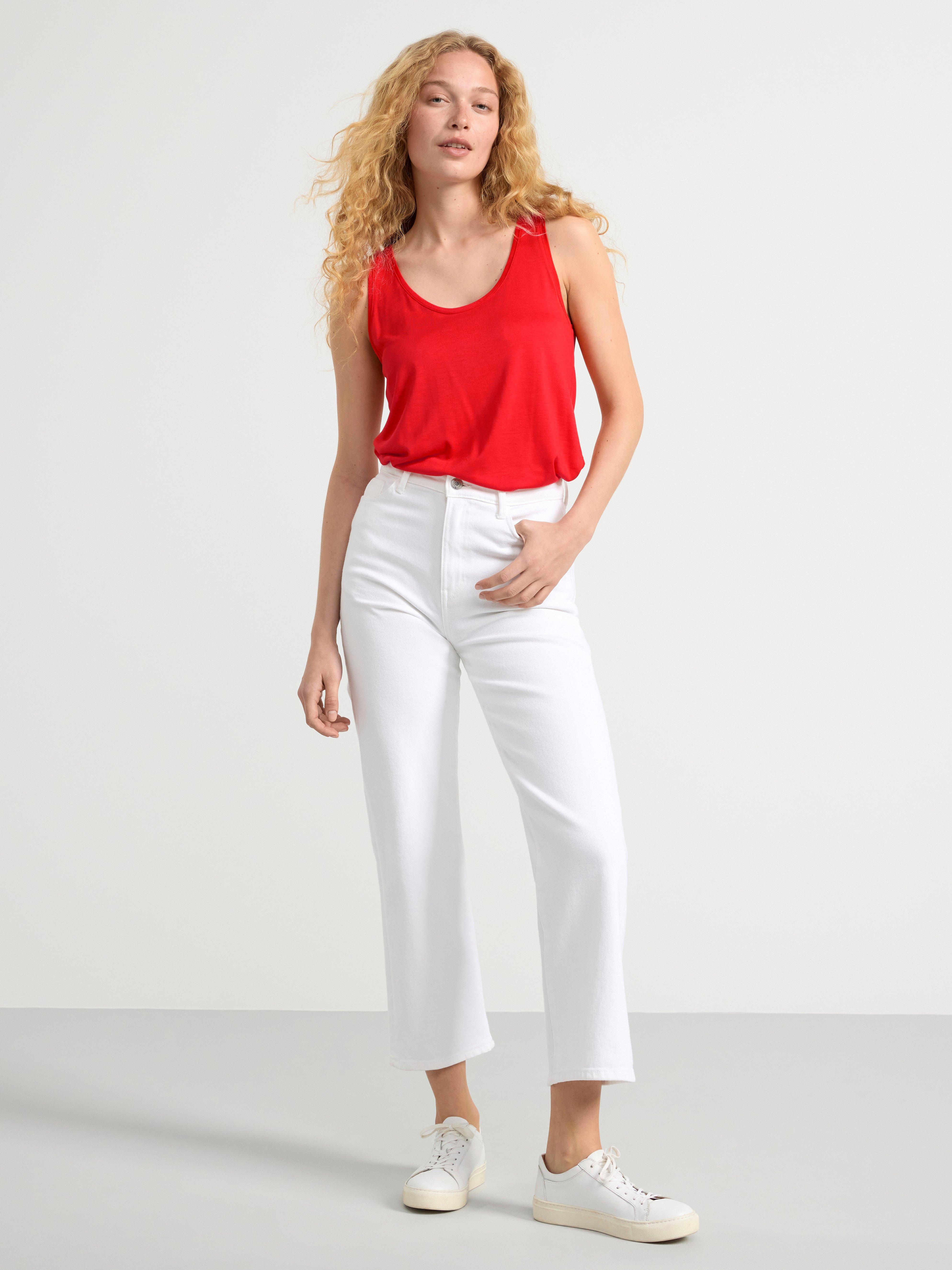 Viscose tank top Strong Red