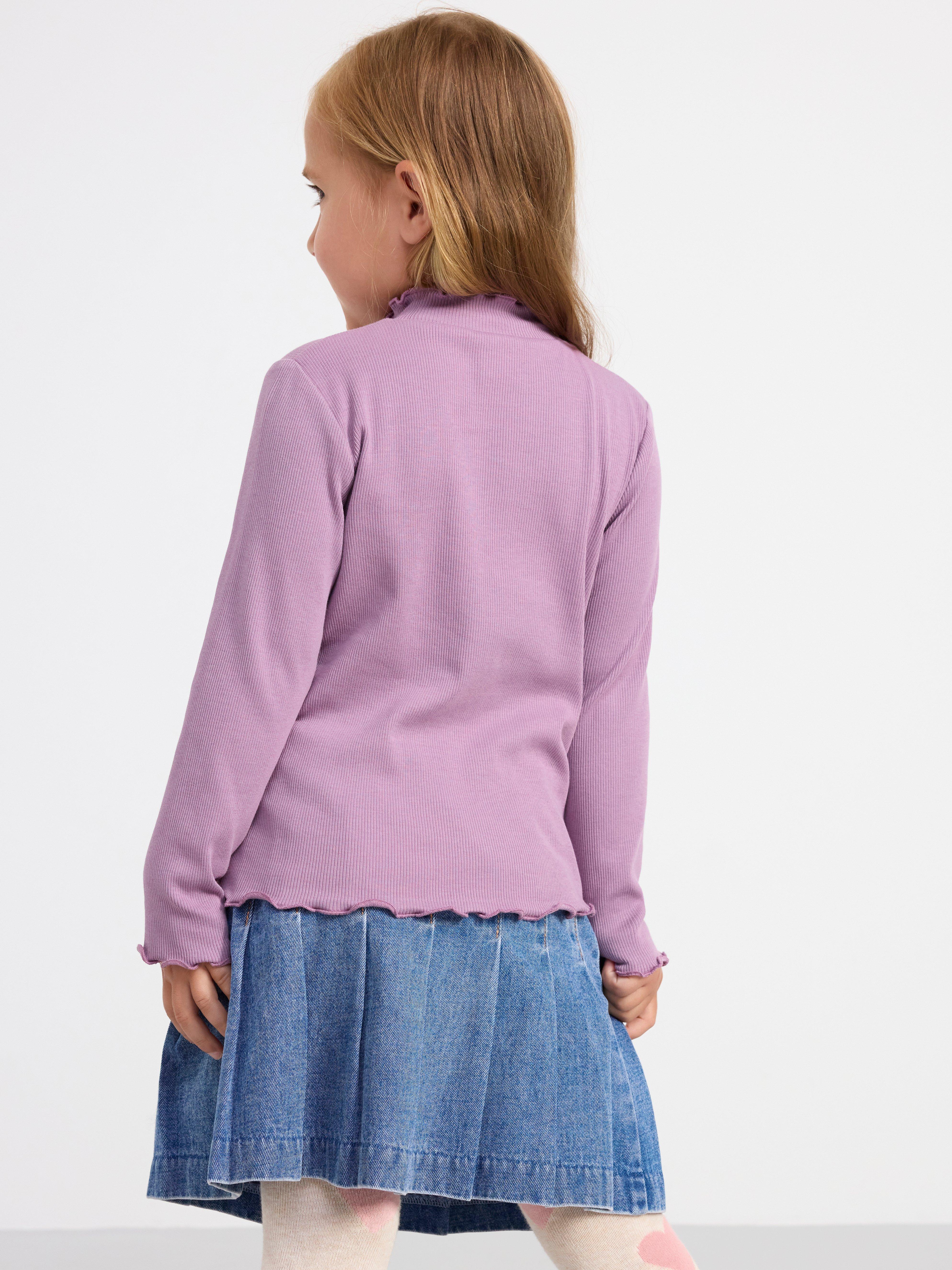 Top with frills Light Dusty Lilac