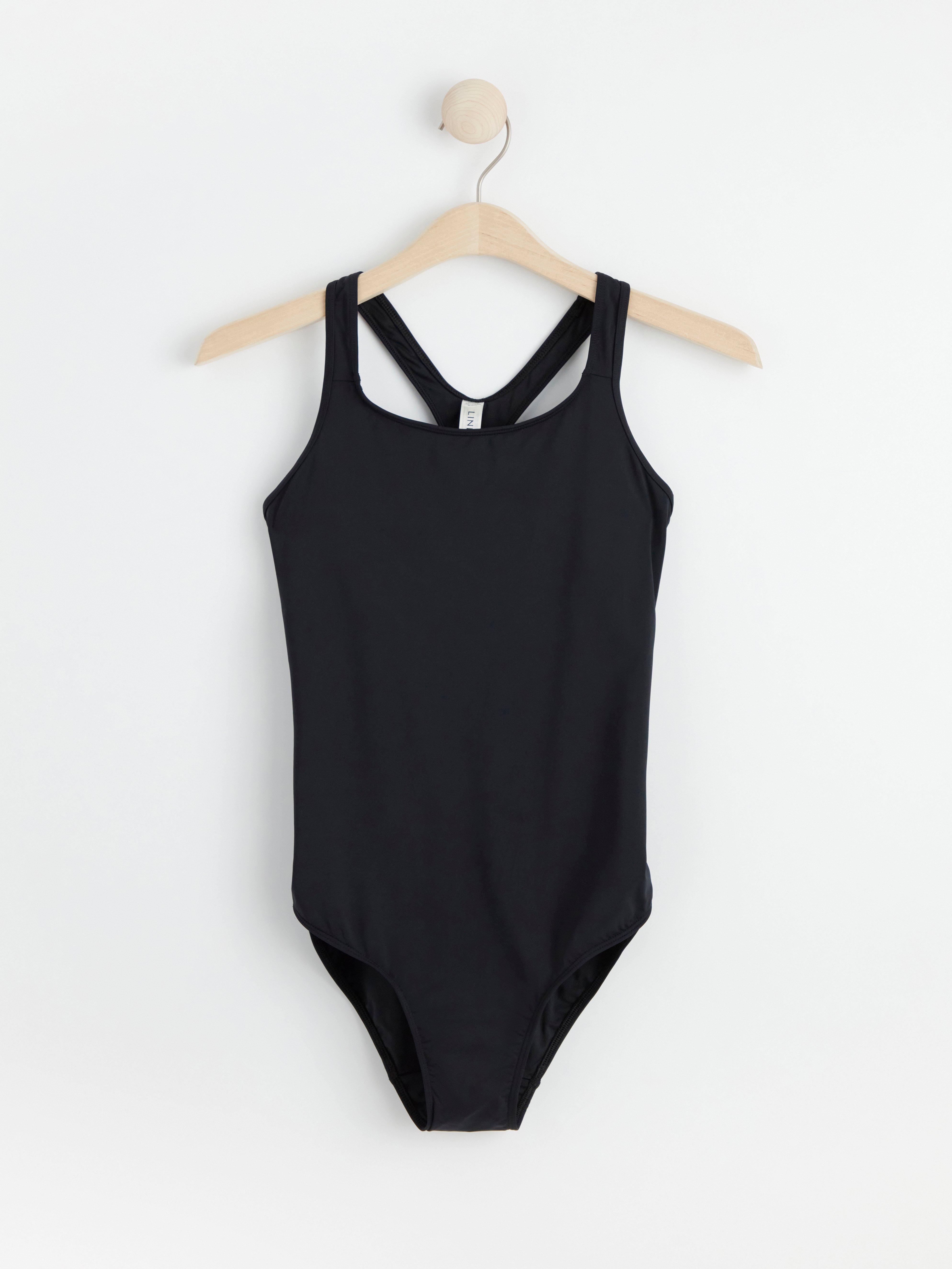 Swimsuit with back opening Black