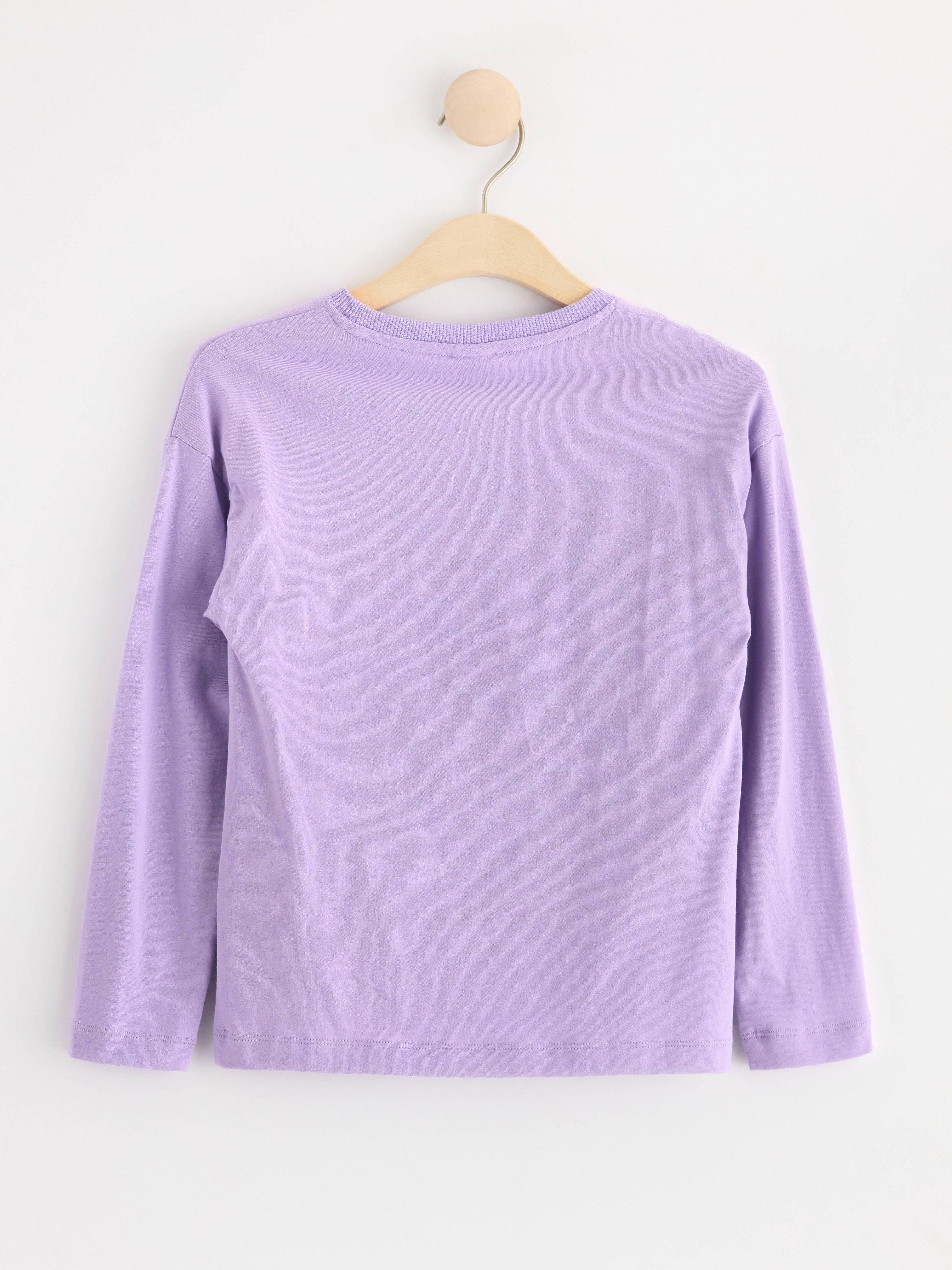 Long sleeve top with print Light Lilac