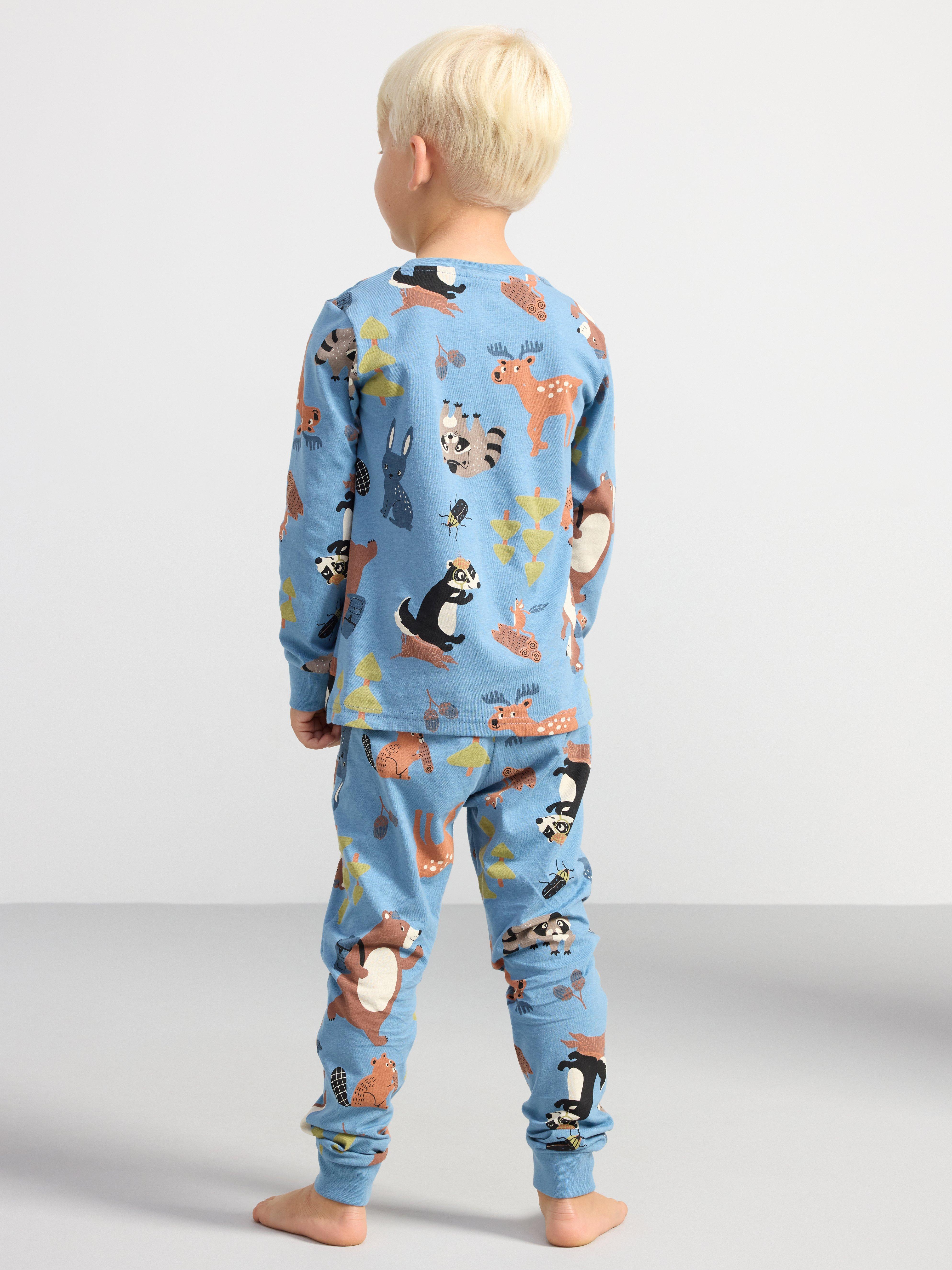 Pyjama set with forest print Light Dusty Blue