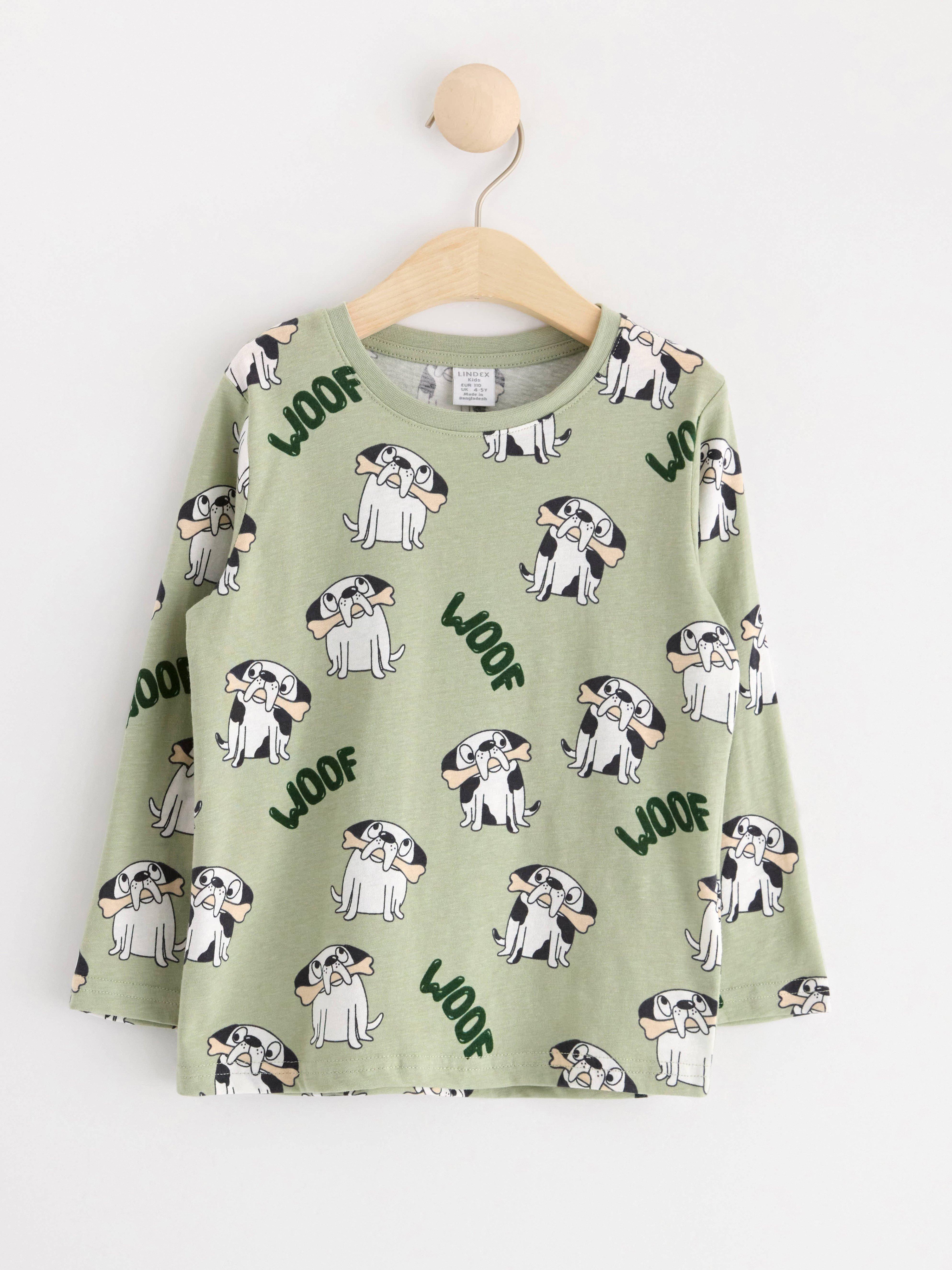Top with dogs Dusty Green