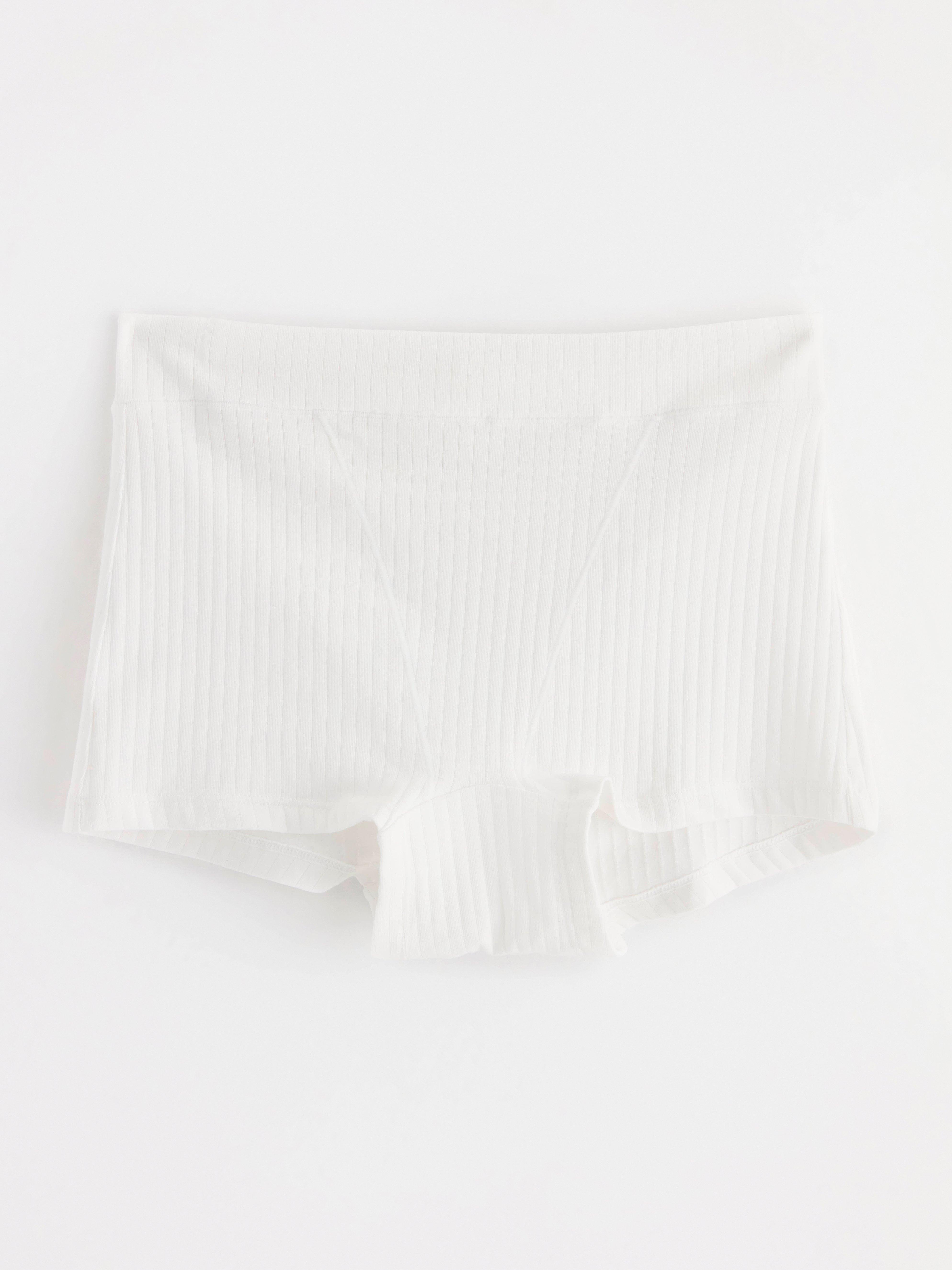 Boxer brief with midi waist White