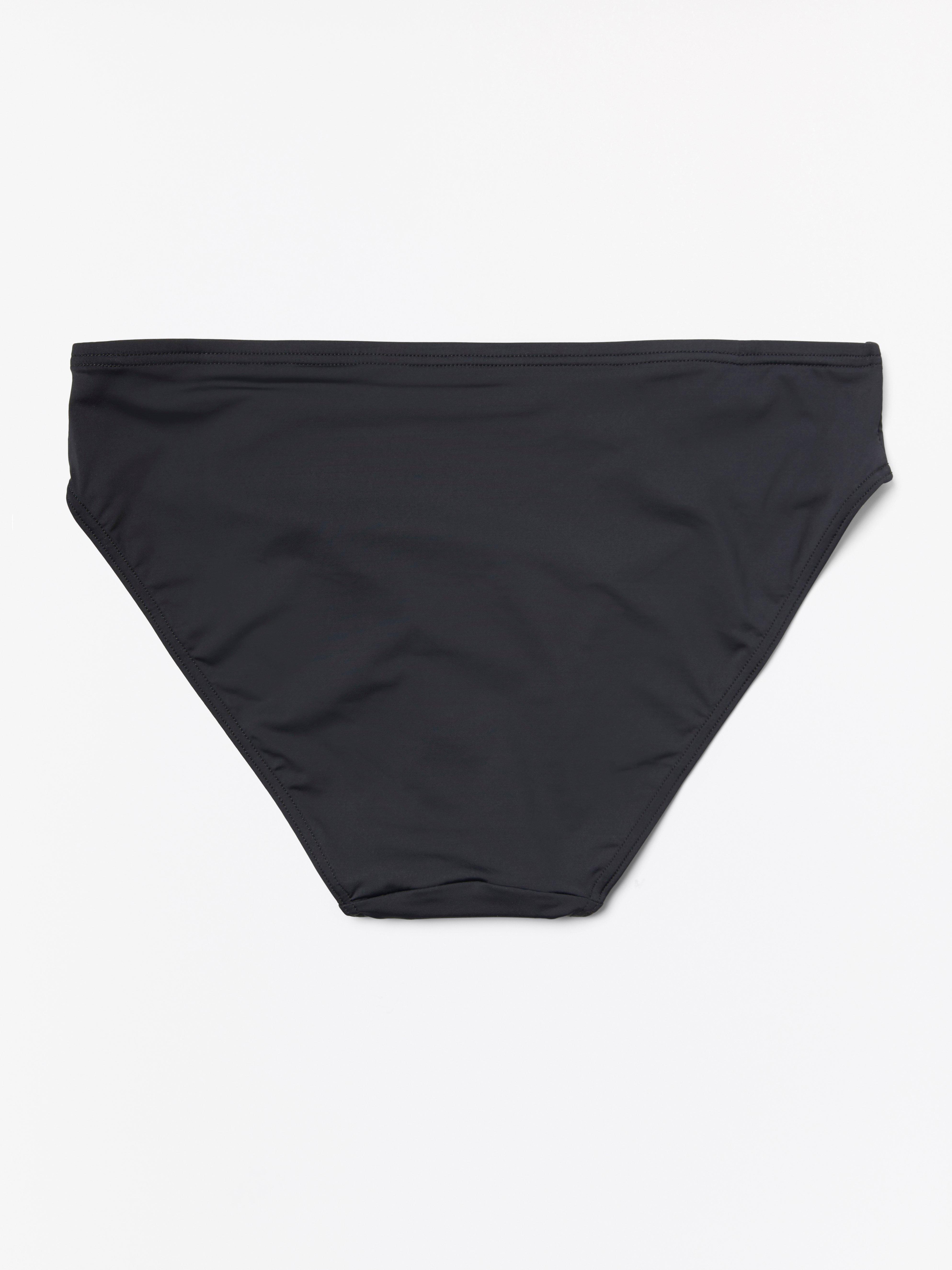 Regular waist bikini briefs Black