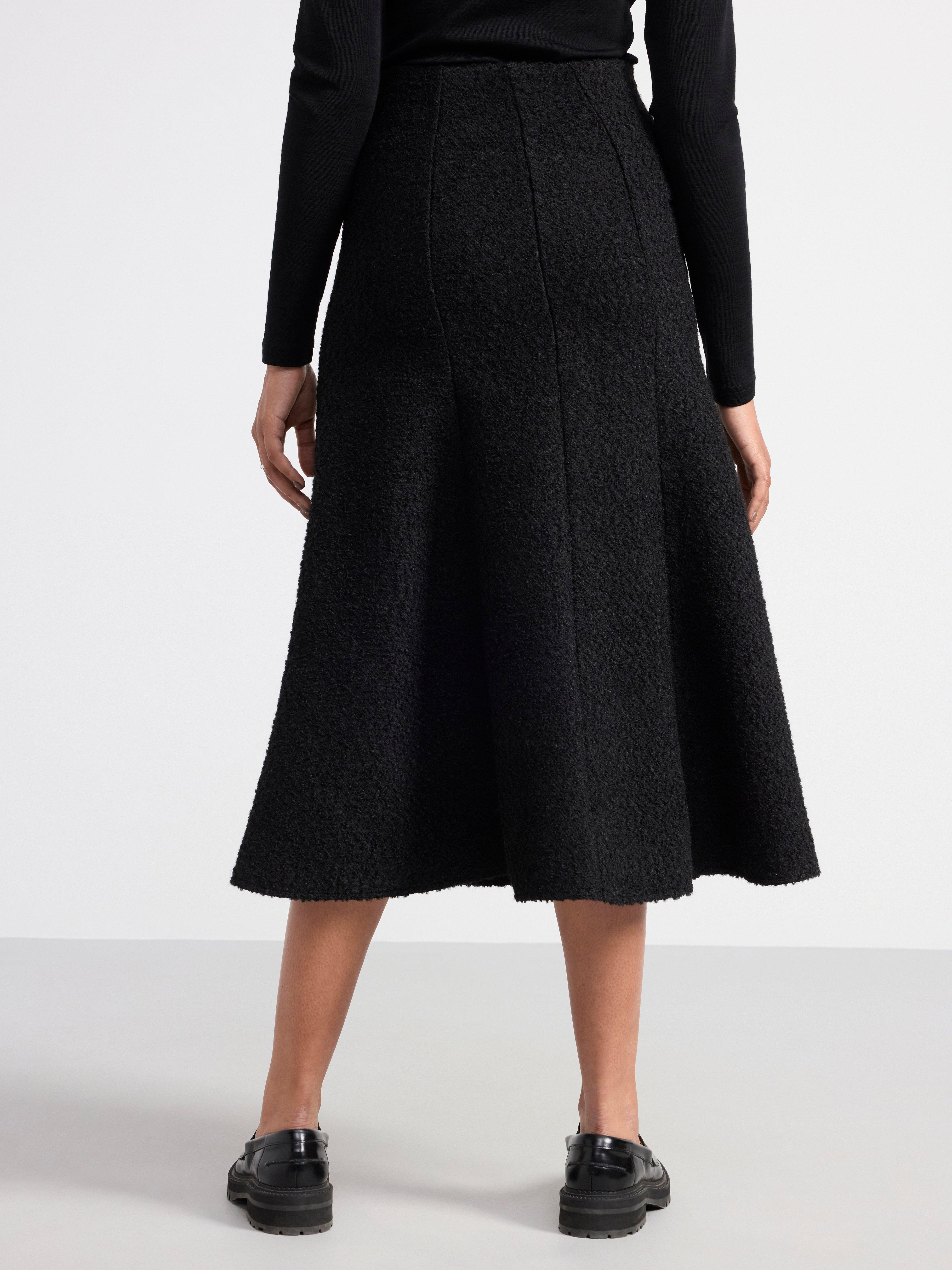 MIdi skirt in bouclé Black