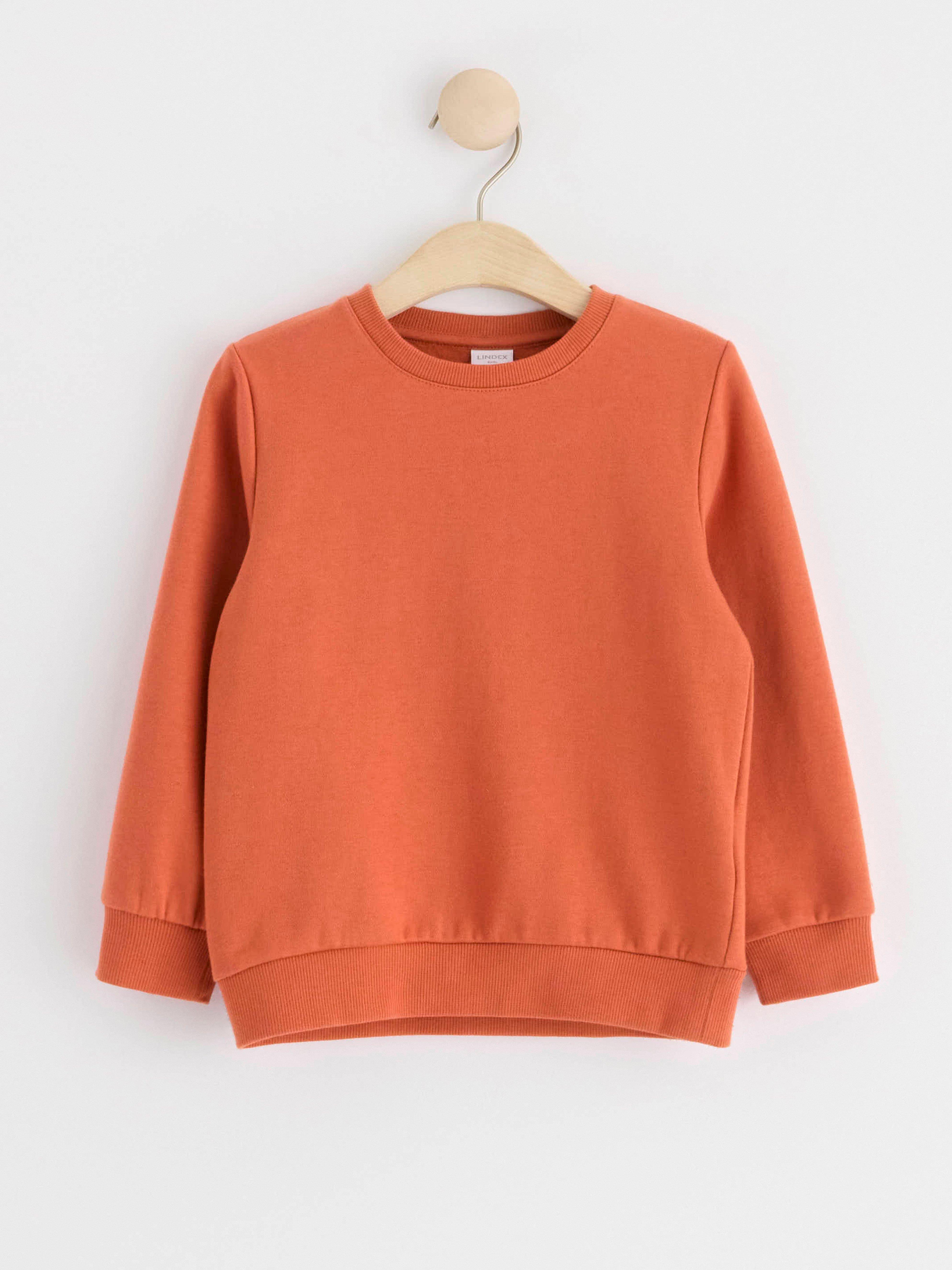 Sweatshirt with brushed inside Dusty Orange