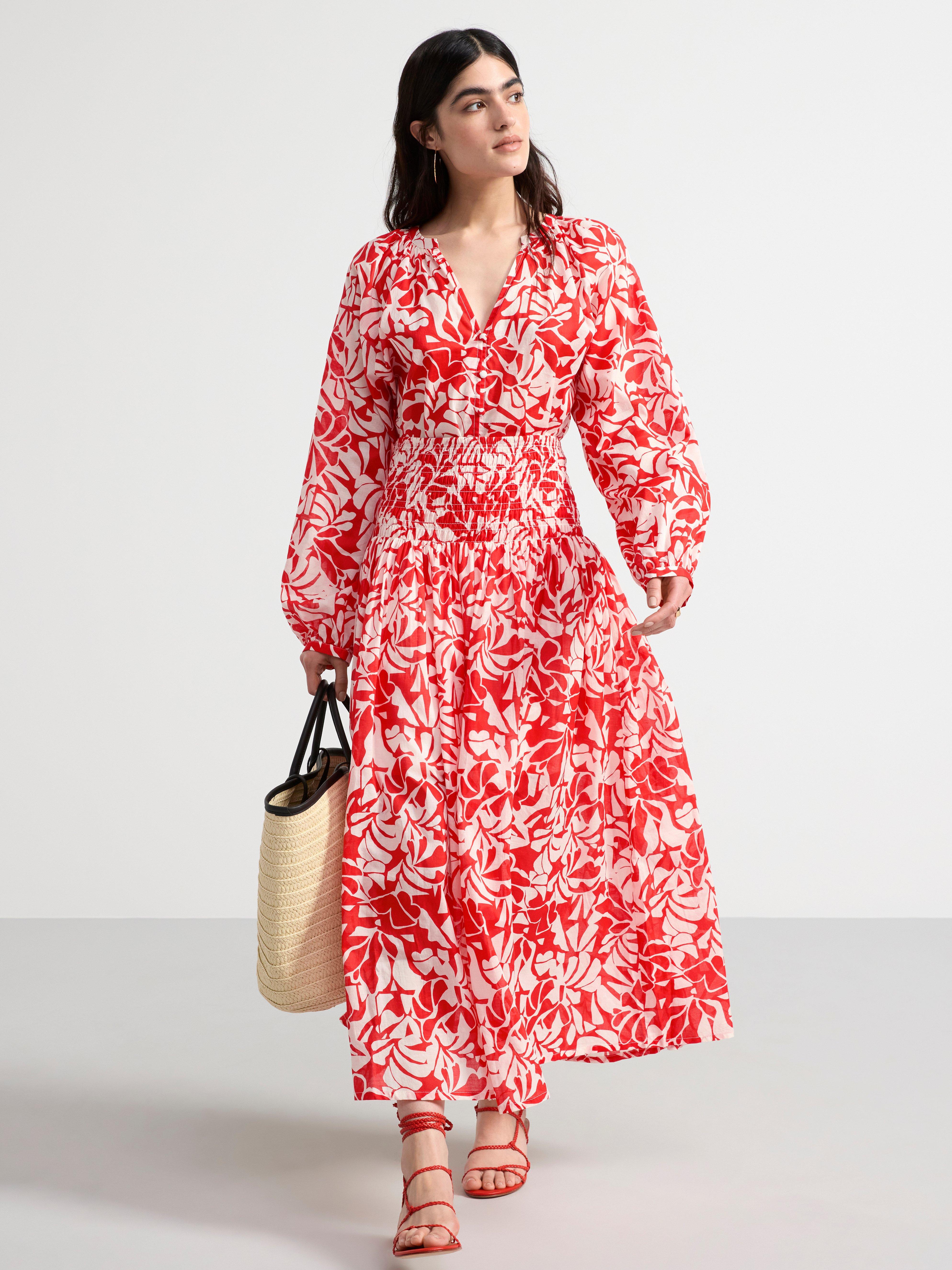 Long sleeve blouse red