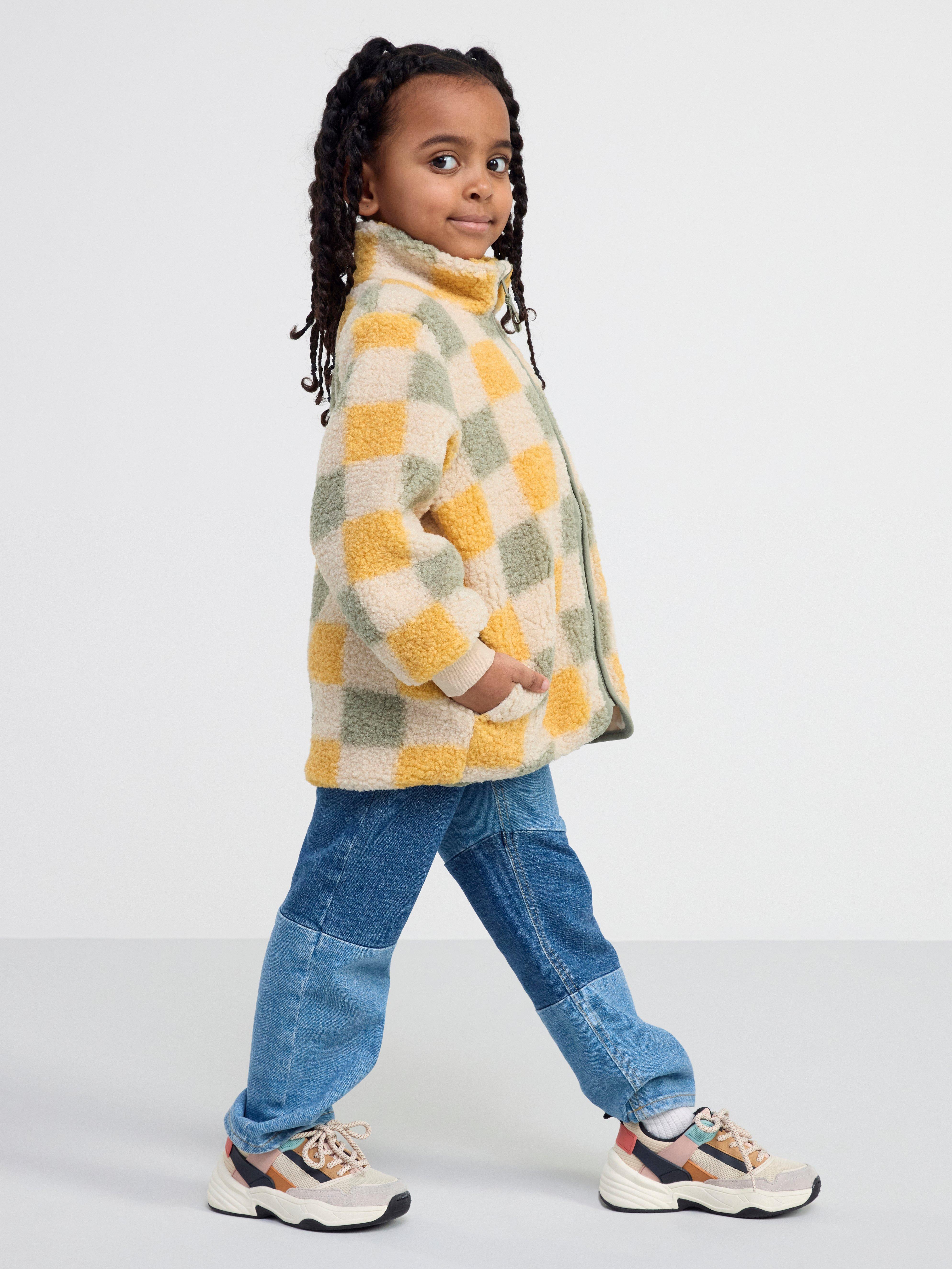 Pile jacket with pattern Light Beige