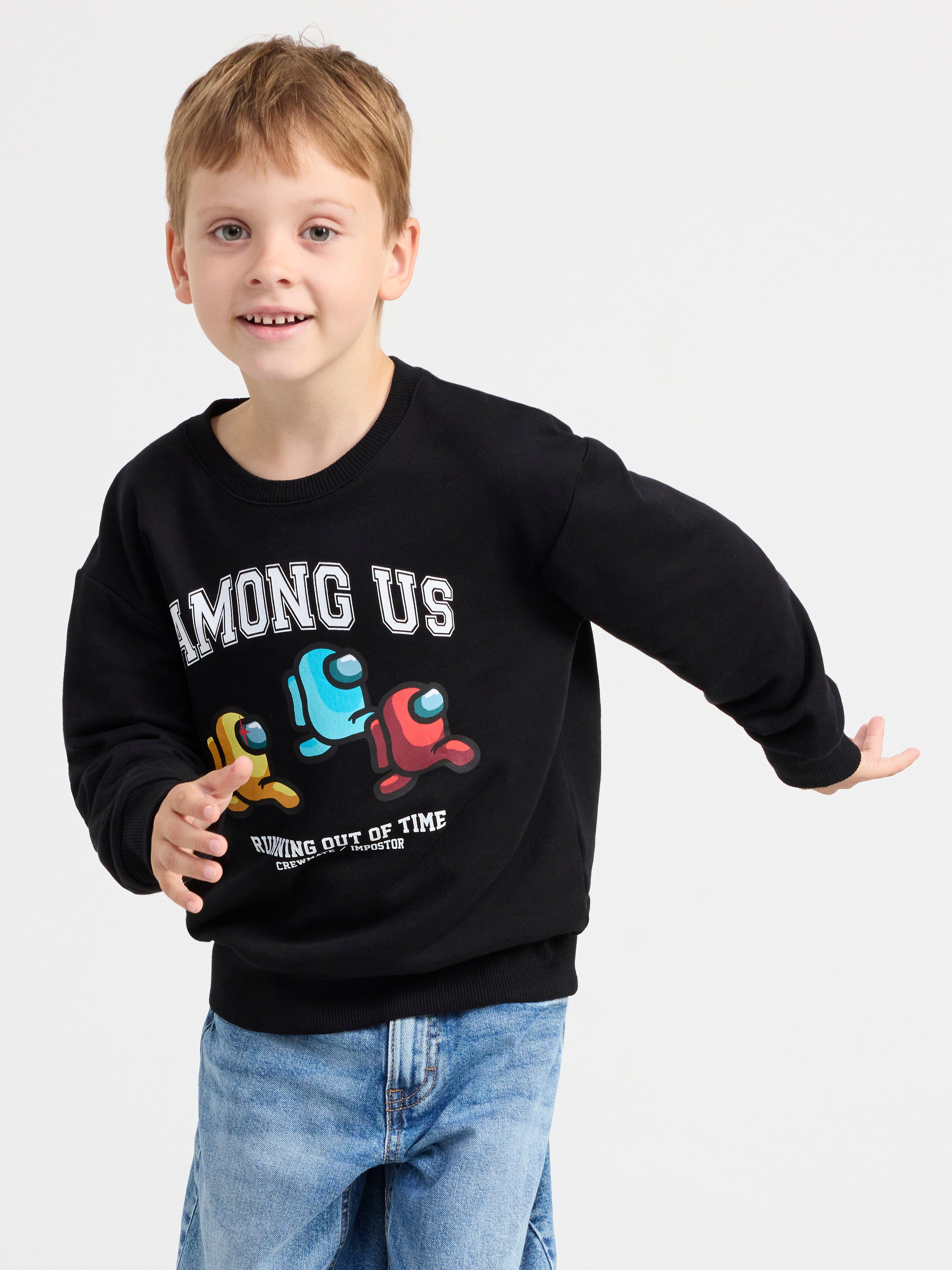Sweatshirt with Among us print Black
