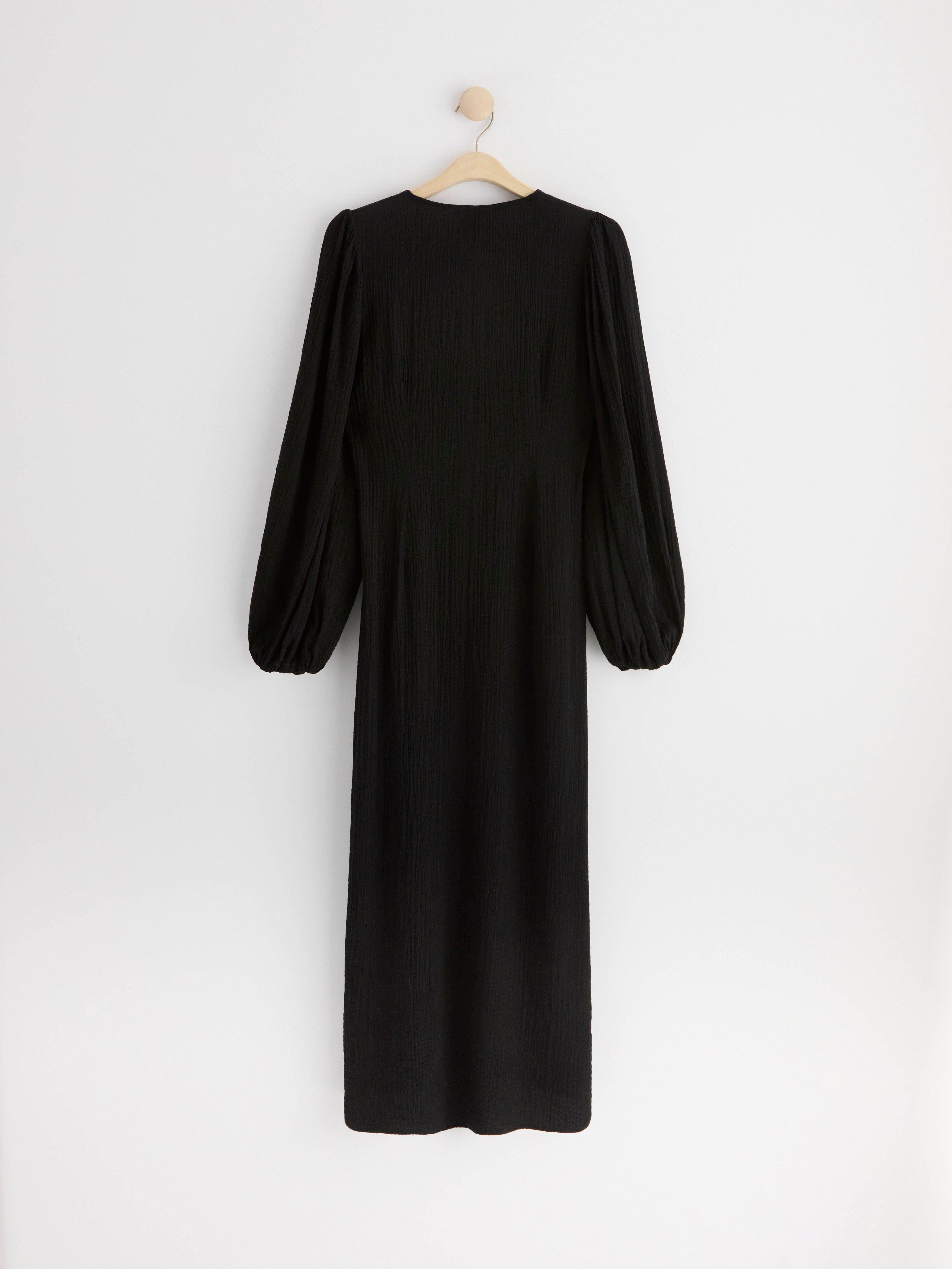 Dress with voluminous sleeves Black