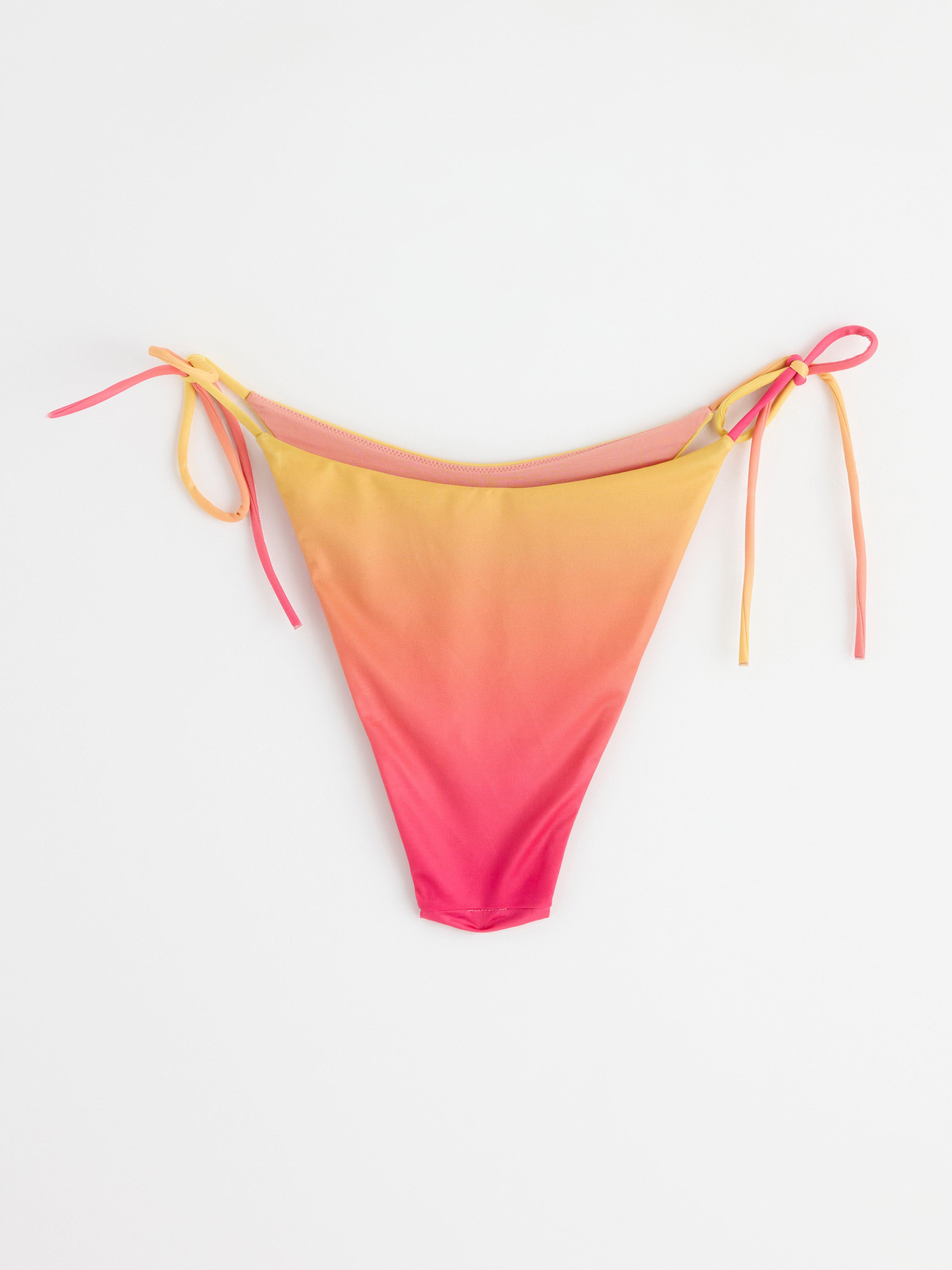 Brazilian bikini bottom with gradient colour Dark Pink